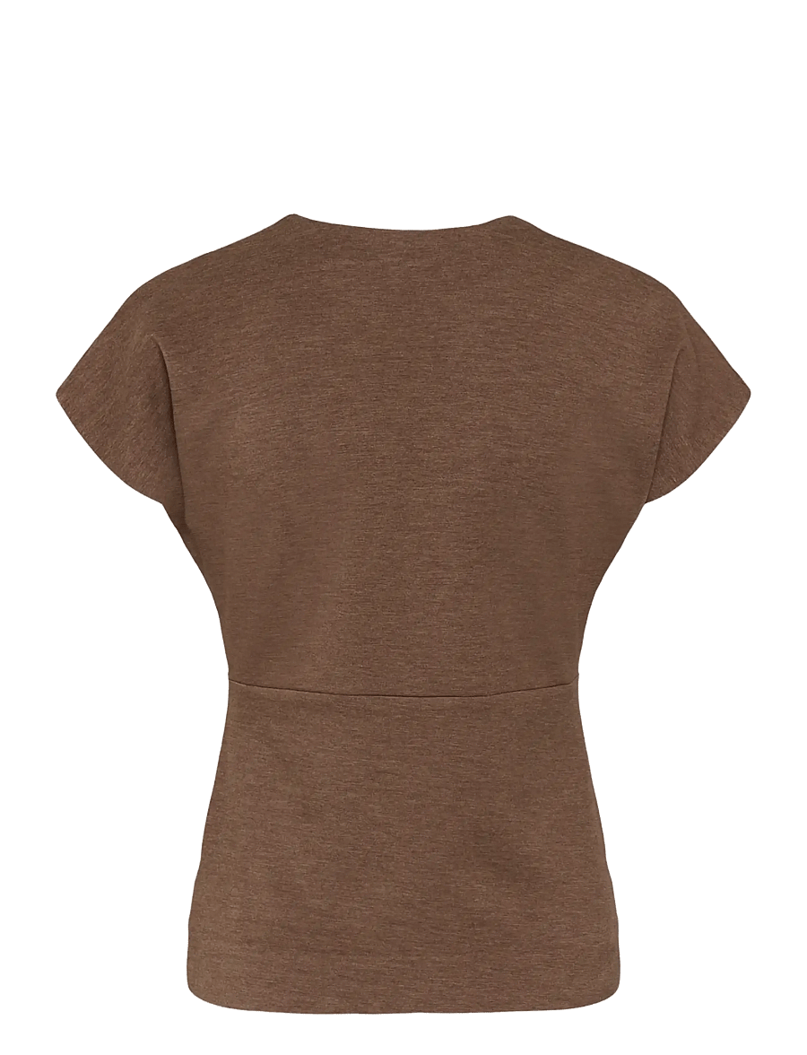 InWear - FARIIW VINCENTIW MEL BLOUSE - lühikeste varrukatega pluusid - coffee quartz melange - 2
