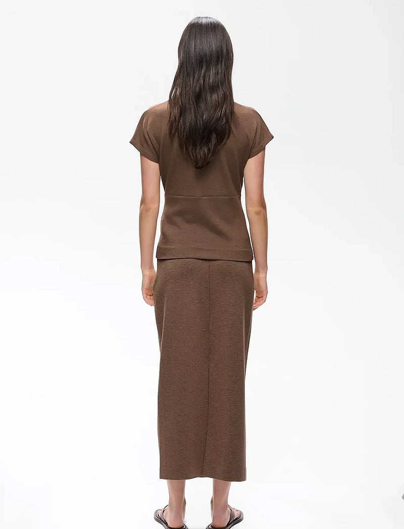 InWear - FARIIW VINCENTIW MEL BLOUSE - kortærmede bluser - coffee quartz melange - 4