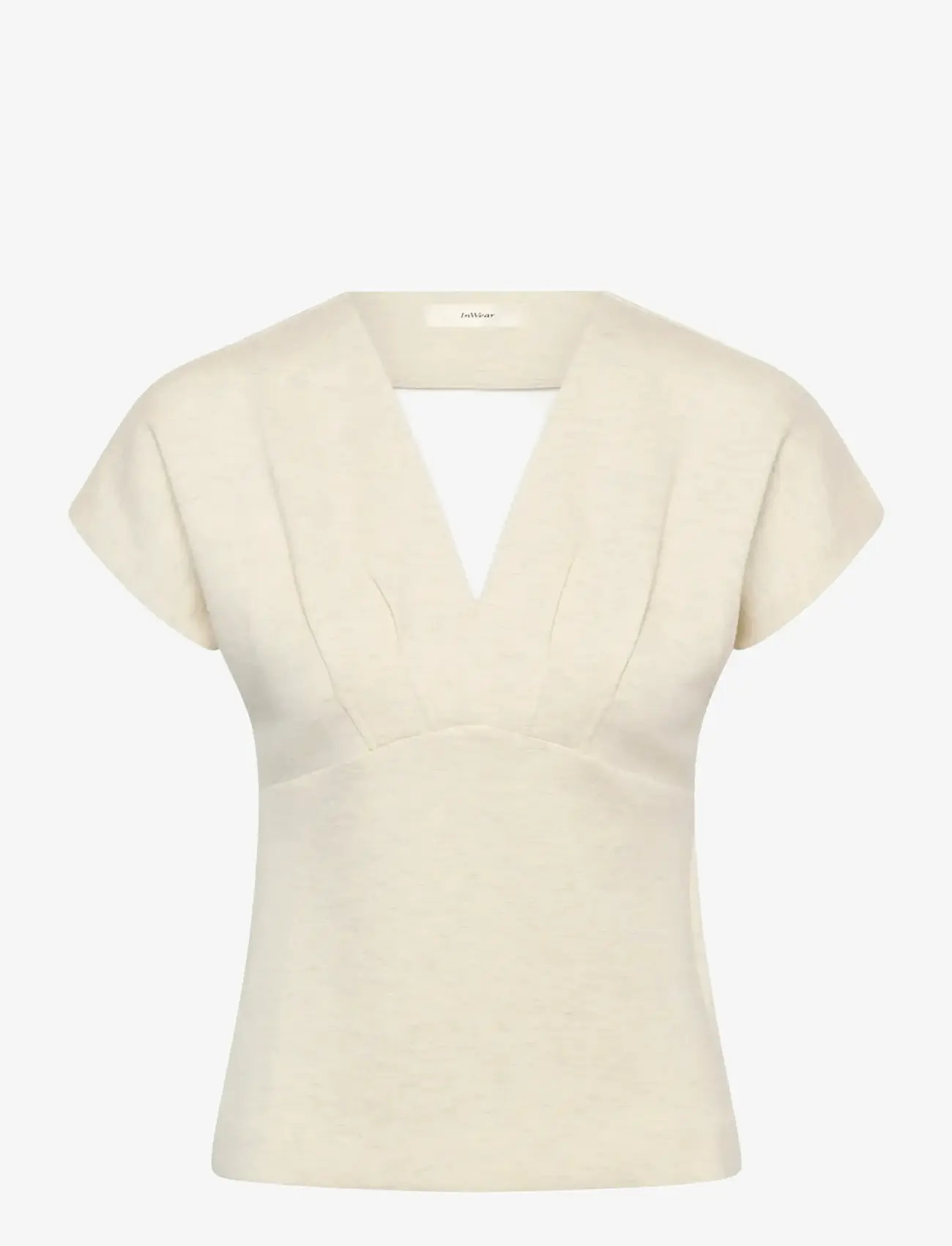 InWear - FARIIW VINCENTIW MEL BLOUSE - kortærmede bluser - ecru - 1