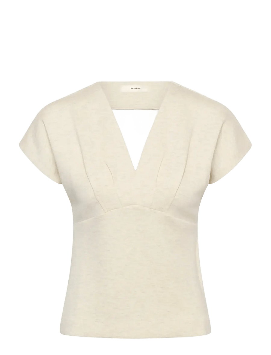 InWear - FARIIW VINCENTIW MEL BLOUSE - lühikeste varrukatega pluusid - ecru - 1