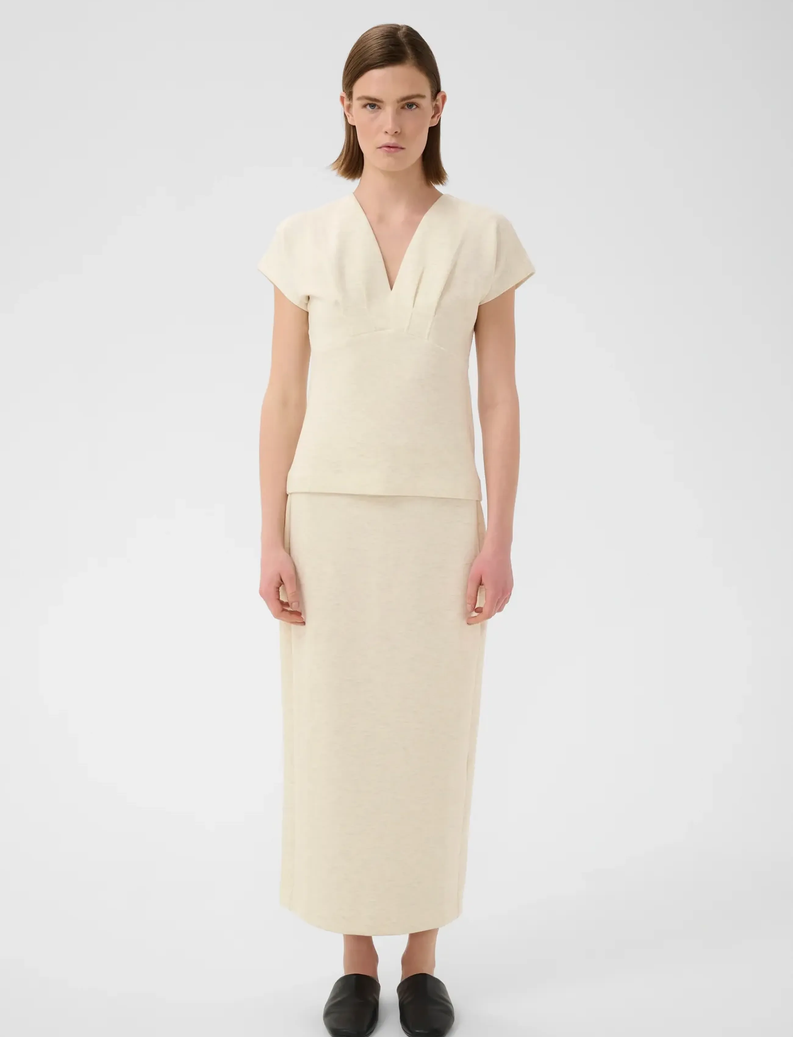 InWear Fariiw Vincentiw Mel Blouse, XS, Blouses, Creme - Short-sleeved, Frauen