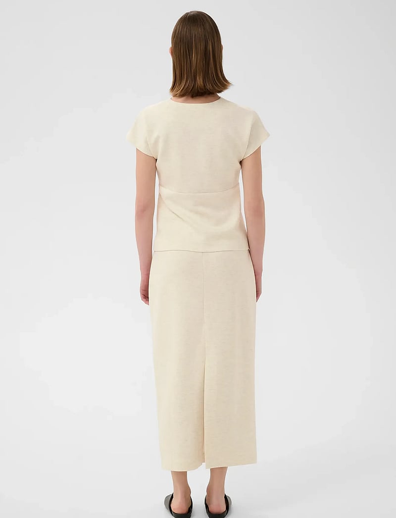 InWear - FARIIW VINCENTIW MEL BLOUSE - kortærmede bluser - ecru - 3