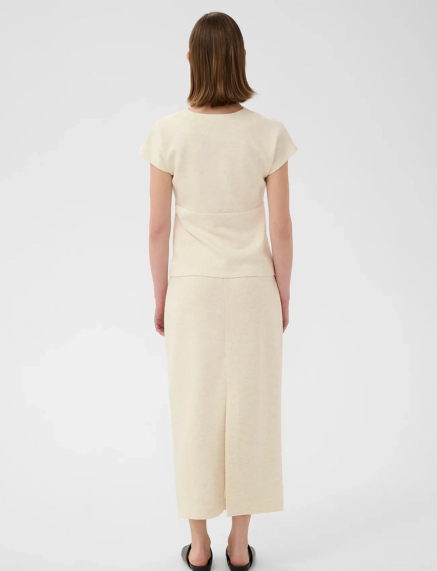 InWear - FARIIW VINCENTIW MEL BLOUSE - lühikeste varrukatega pluusid - ecru - 3