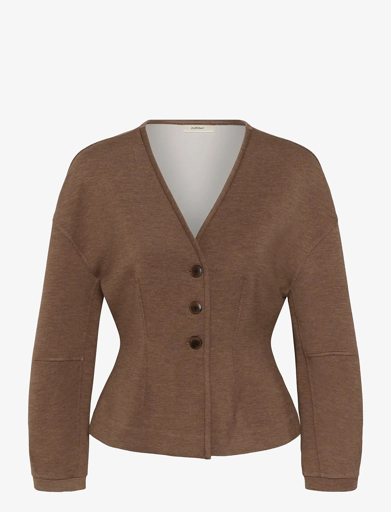 InWear - FARIIW VINCENTIW MEL JACKET - enkeltradede blazere - coffee quartz melange - 1
