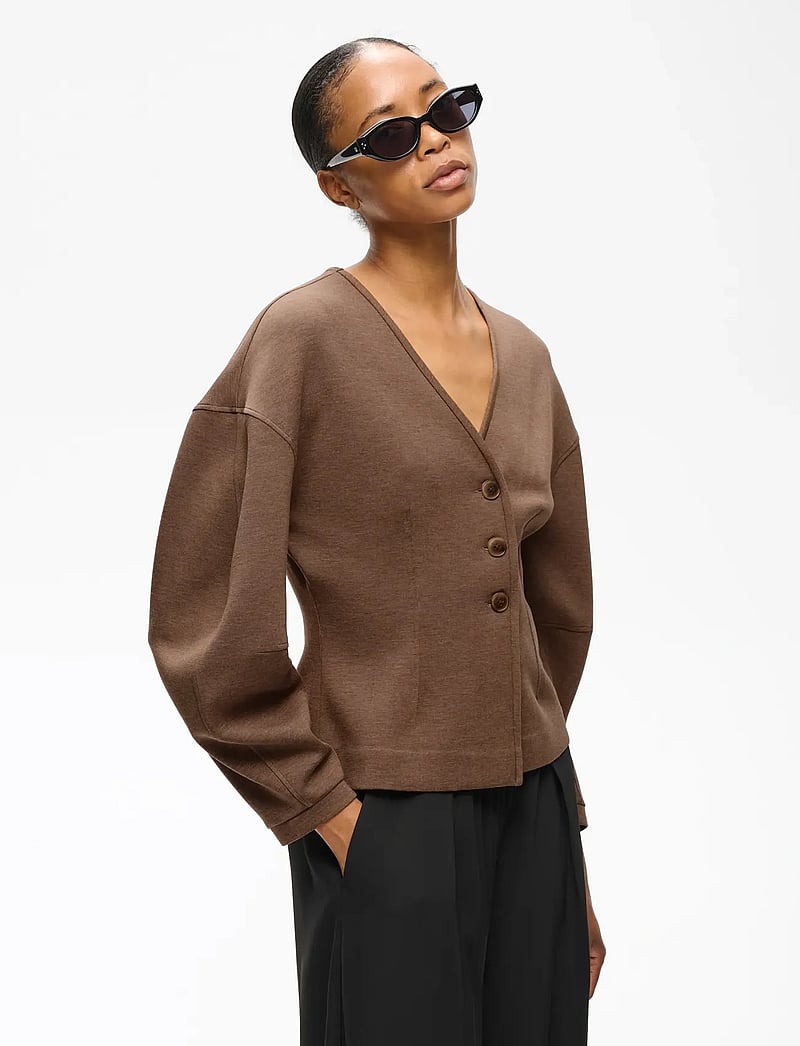 InWear - FARIIW VINCENTIW MEL JACKET - enkeltradede blazere - coffee quartz melange - 0