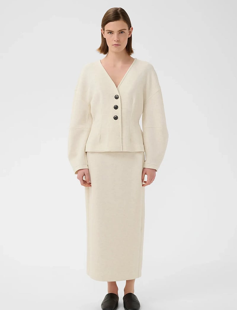 InWear - FARIIW VINCENTIW MEL JACKET - enkeltradede blazere - ecru - 0