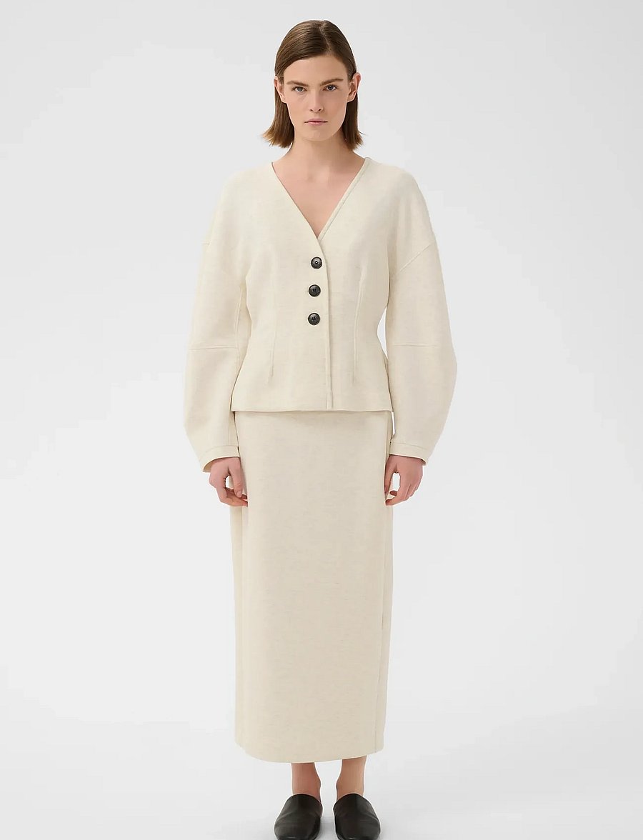 InWear - FARIIW VINCENTIW MEL JACKET - single breasted blazers - ecru - 0