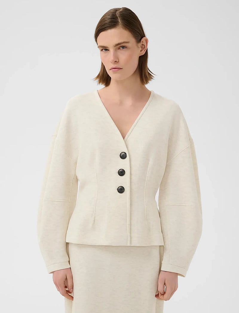 InWear - FARIIW VINCENTIW MEL JACKET - enkeltradede blazere - ecru - 4
