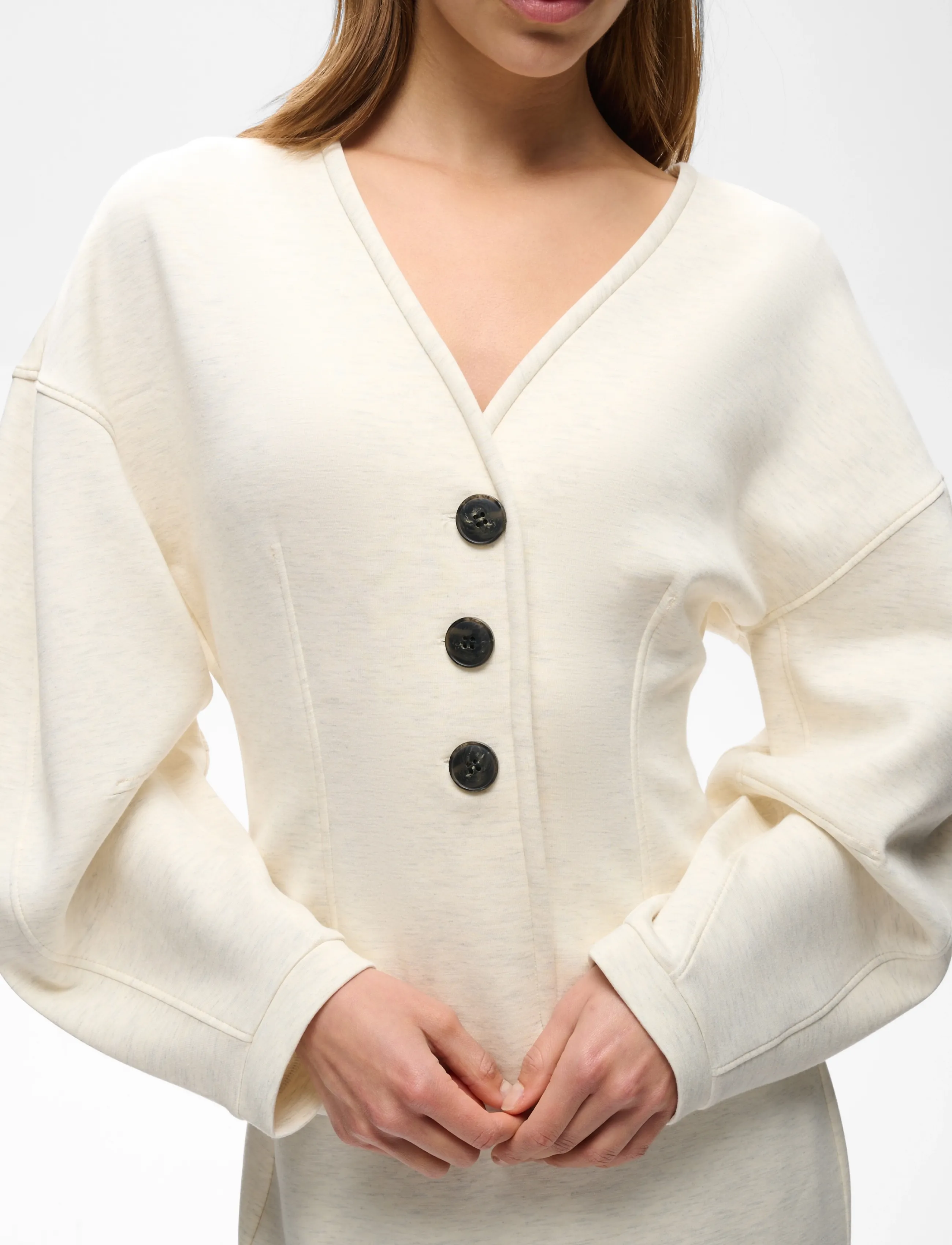 InWear - FARIIW VINCENTIW MEL JACKET - Üherealised pintsakud - ecru - 4
