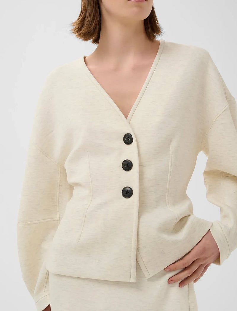 InWear - FARIIW VINCENTIW MEL JACKET - enkeltradede blazere - ecru - 5