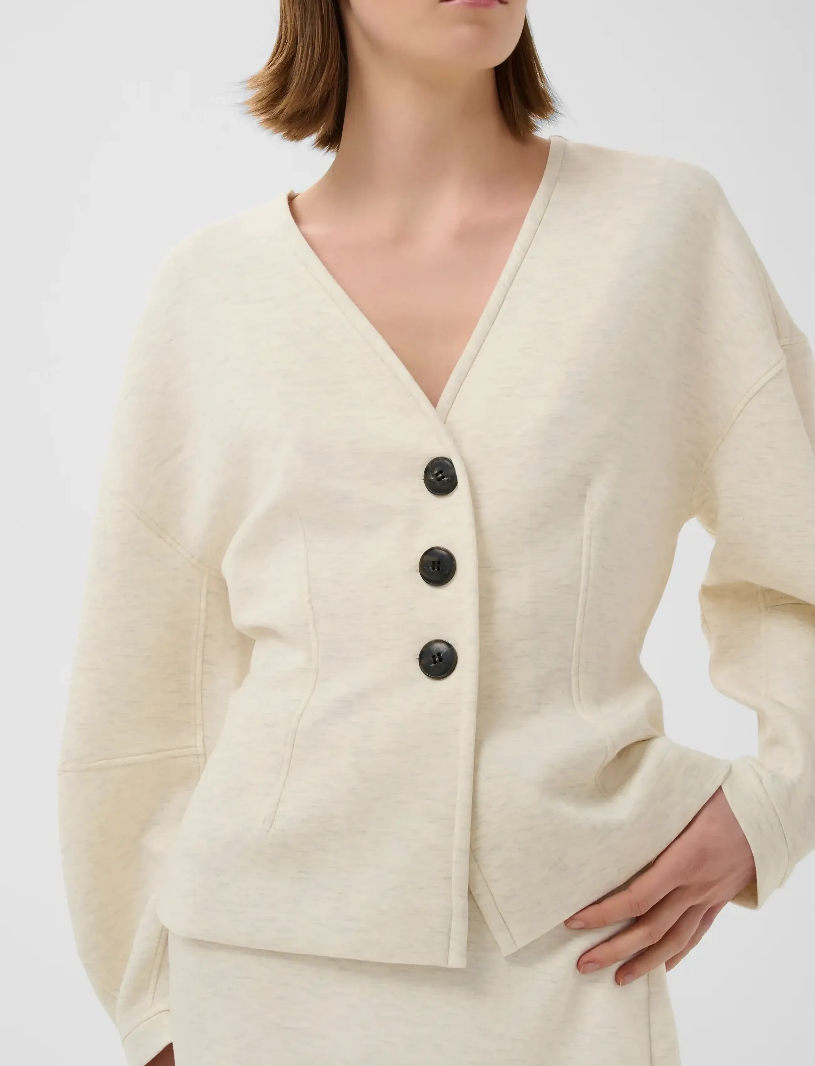 InWear - FARIIW VINCENTIW MEL JACKET - single breasted blazers - ecru - 5