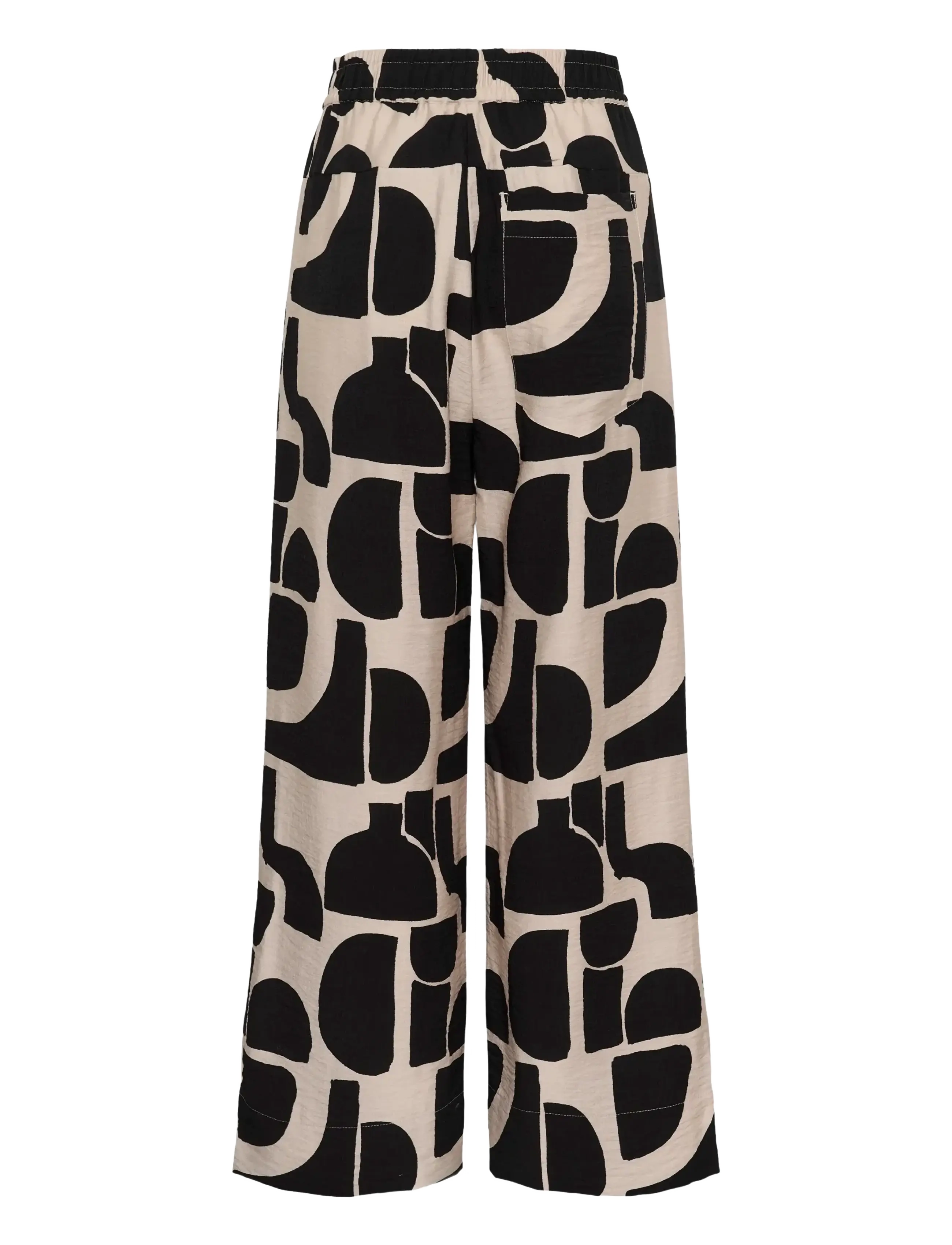 InWear - LYNNIW PANT - hosen mit weitem bein - black soft blocks - 2