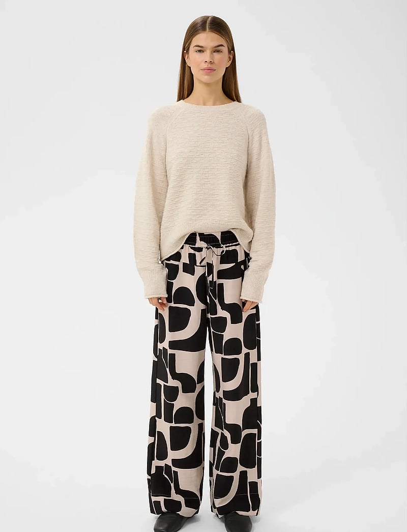 InWear - LYNNIW PANT - vida byxor - black soft blocks - 3