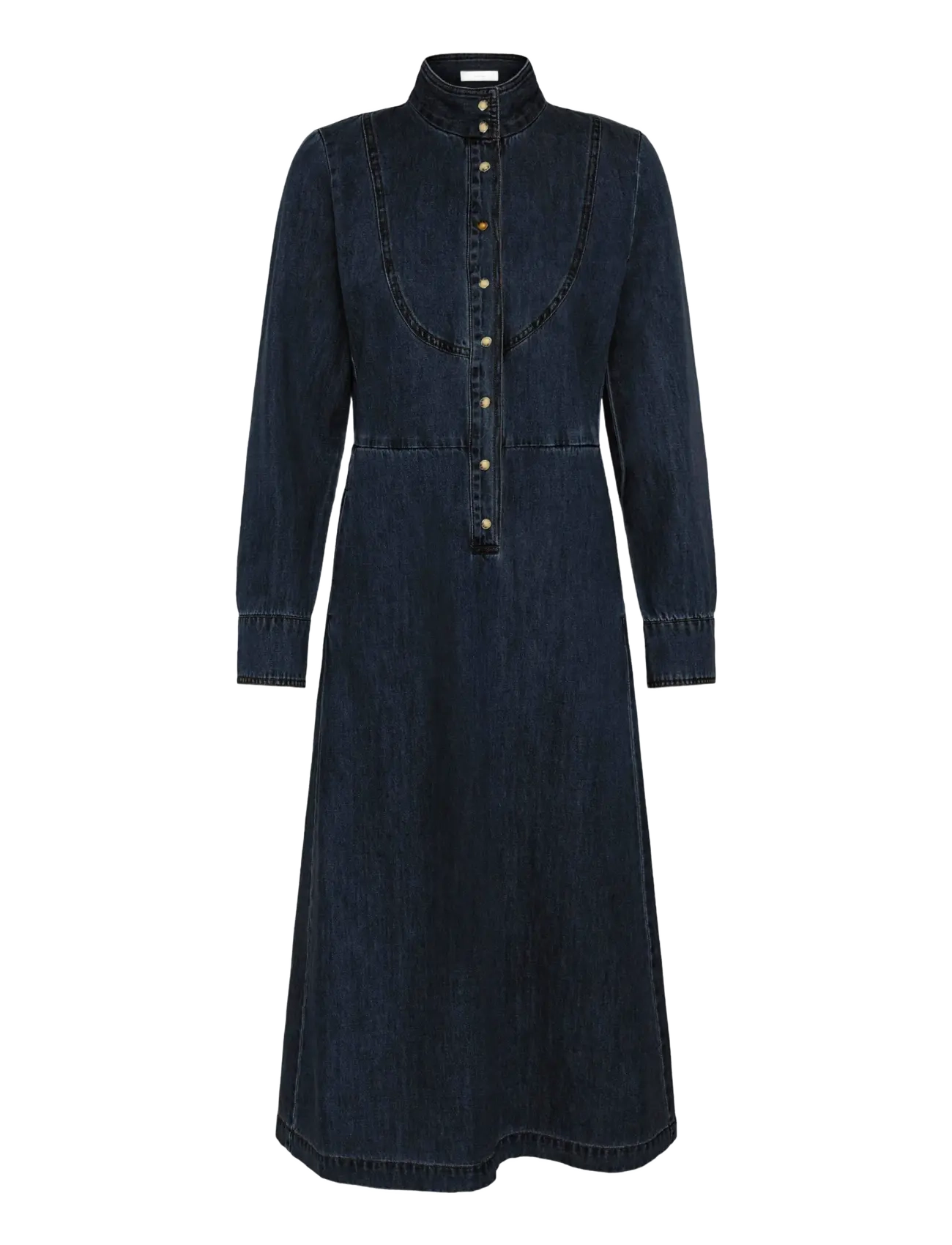 InWear - HIROIW DRESS - särkkleidid - washed dark blue denim - 1