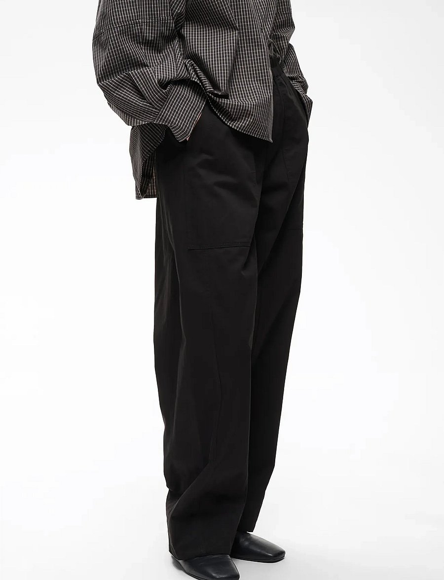 InWear - HAIKOIW PULLON PANTS - hosen mit weitem bein - black - 0