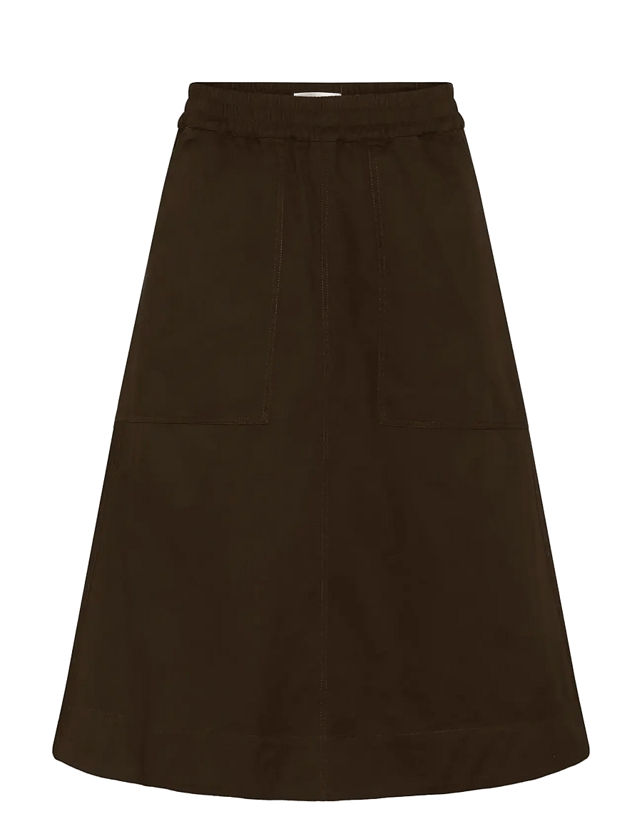 InWear - HAIKOIW PULLON SKIRT - midi skirts - chocolate brown - 1
