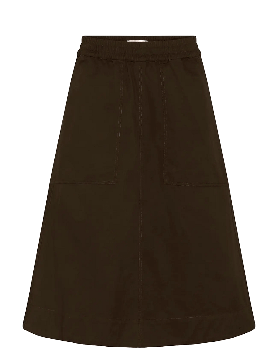 InWear - HAIKOIW PULLON SKIRT - midi nederdele - chocolate brown - 1
