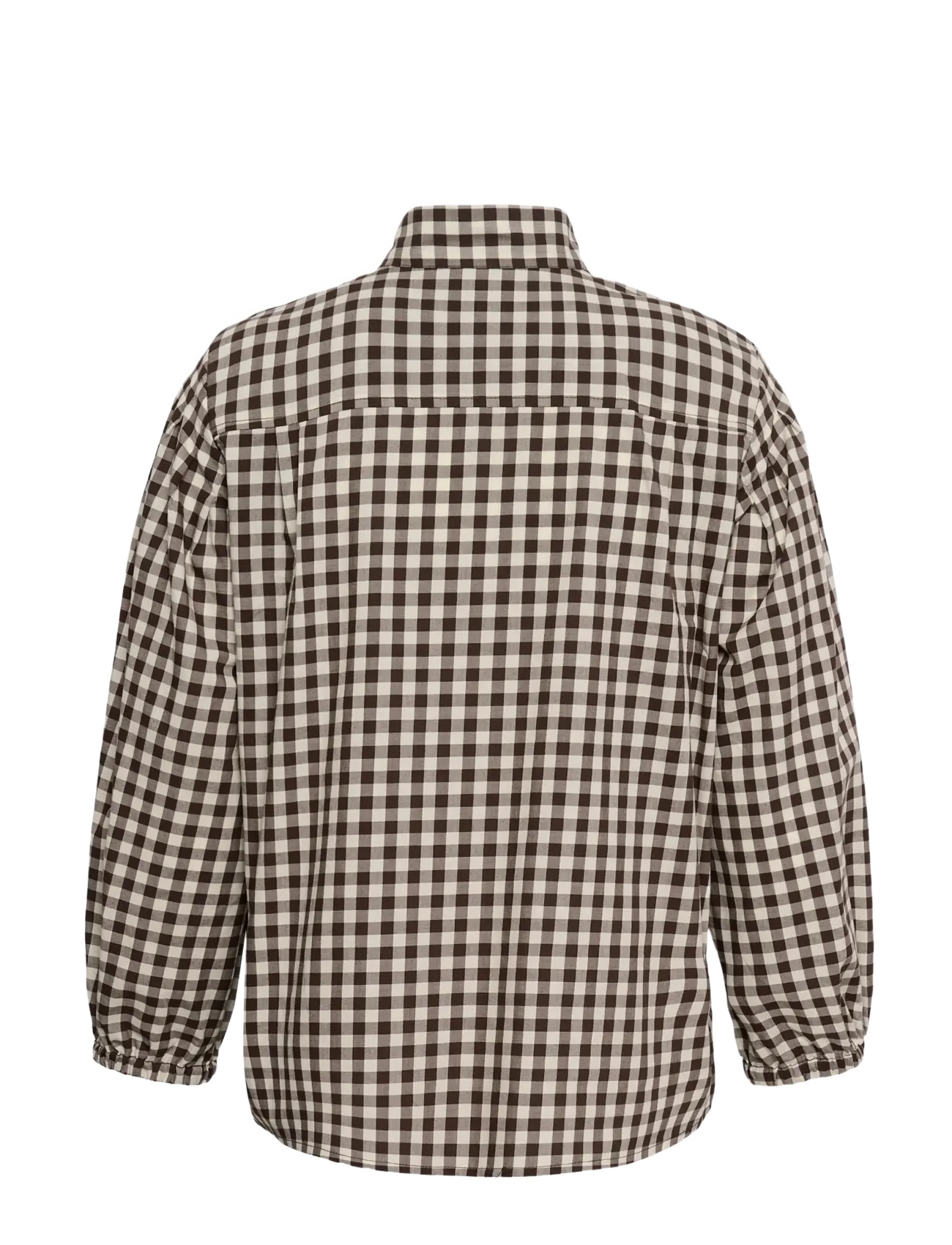 InWear - HAIMAIW HIGH NECK SHIRT - langærmede skjorter - gingham choko tort/pearl ivory - 2