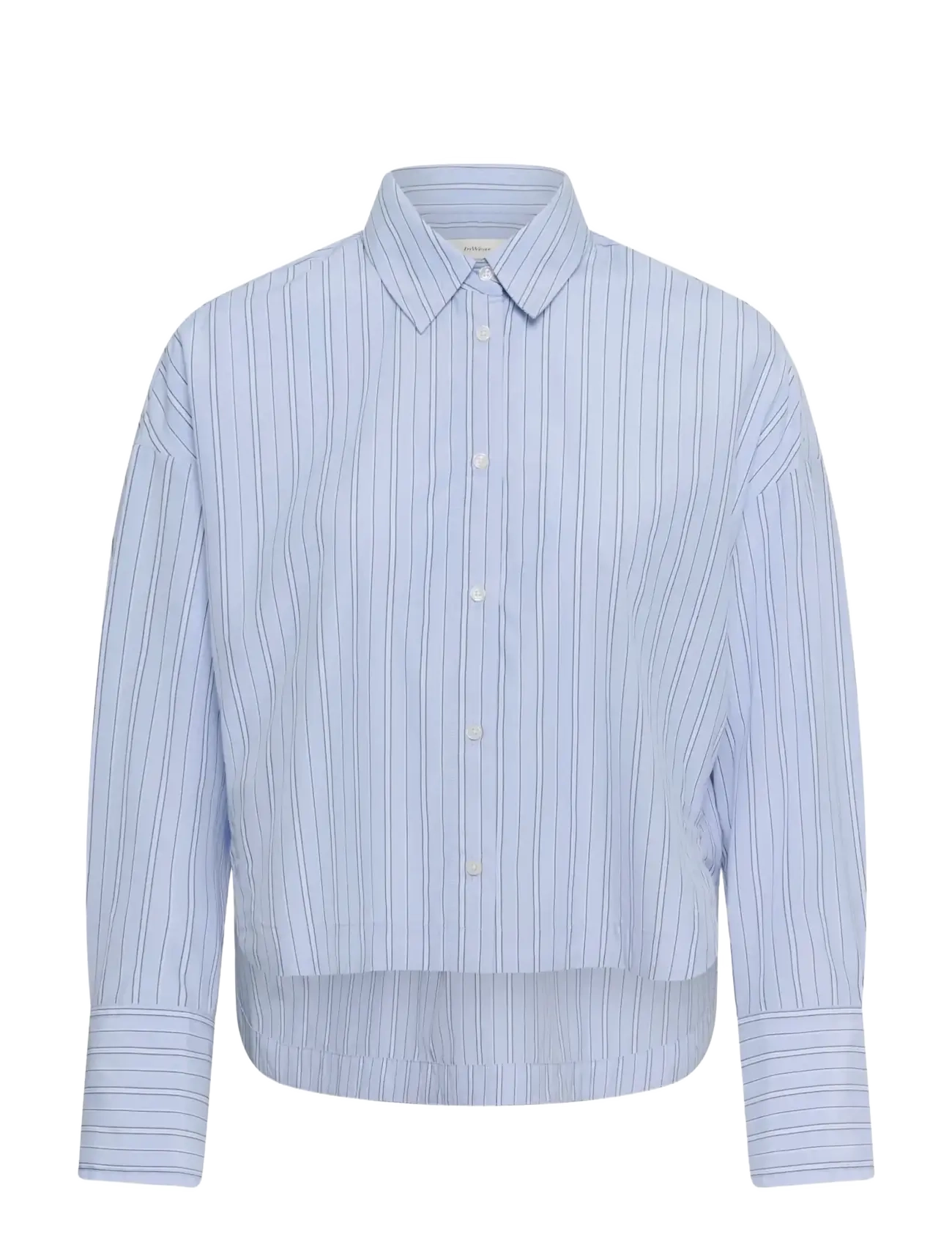 InWear HALENIW SHORT SHIRT - Bluser & Skjorter - DOBBY STIPE BRUNNERA BLUE / blue