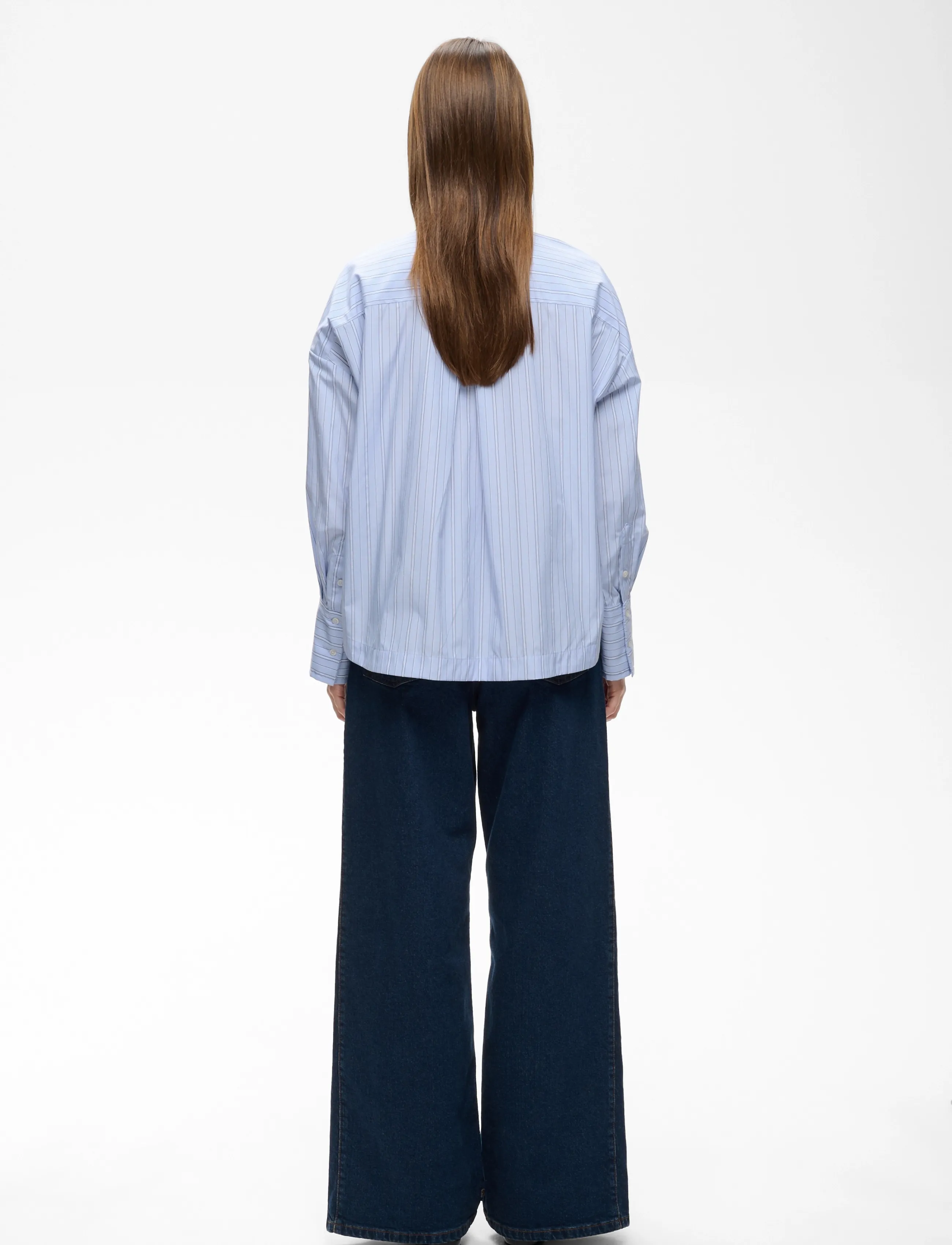 InWear - HALENIW SHORT SHIRT - long-sleeved shirts - dobby stipe brunnera blue - 4