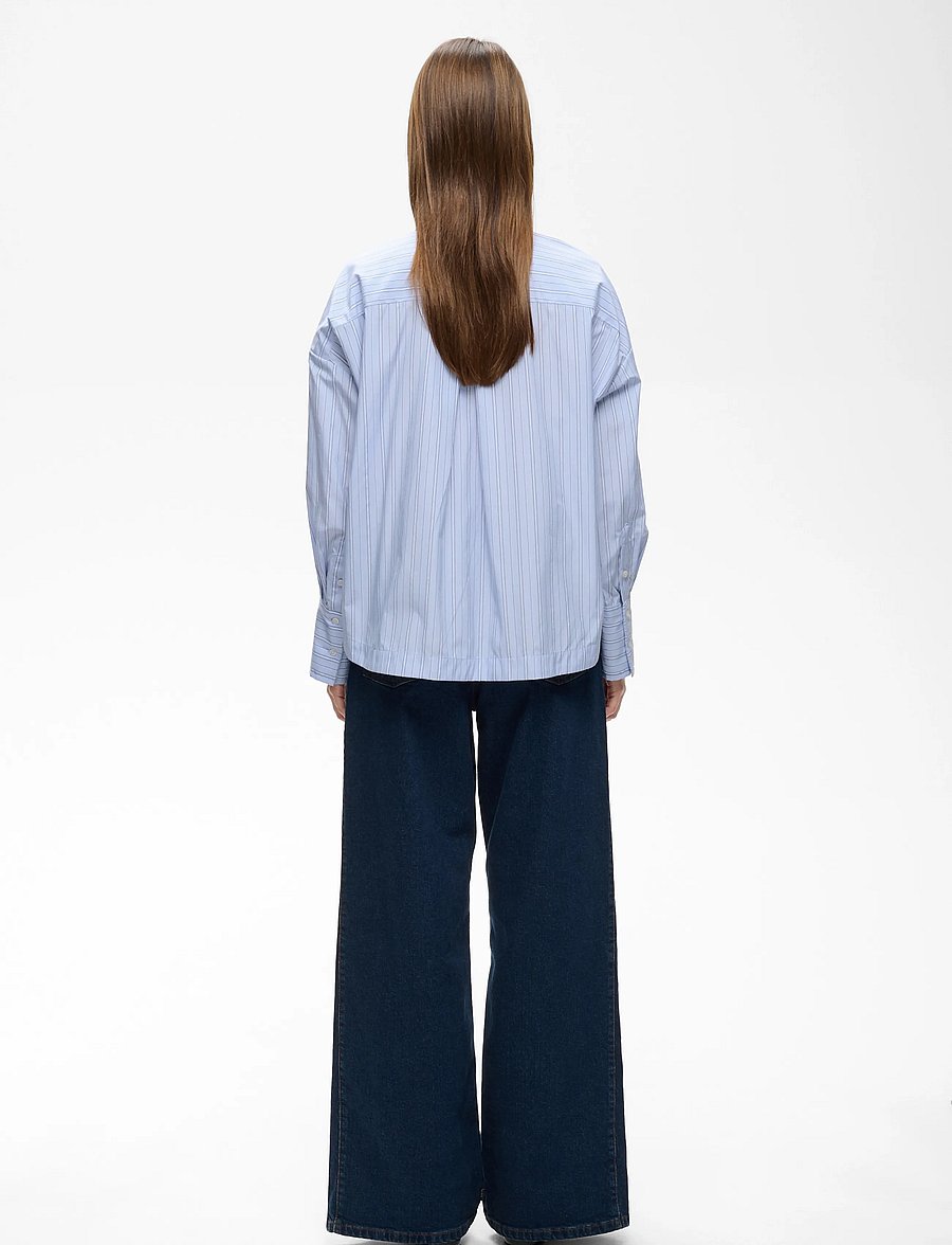InWear - HALENIW SHORT SHIRT - langärmlige hemden - dobby stipe brunnera blue - 4