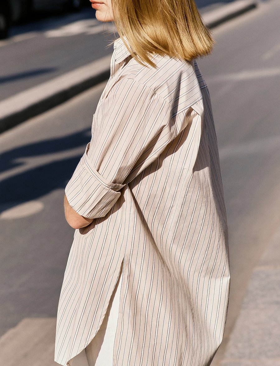 InWear - HALENIW SHORT SHIRT - långärmade skjortor - dobby stripe hummus - 0