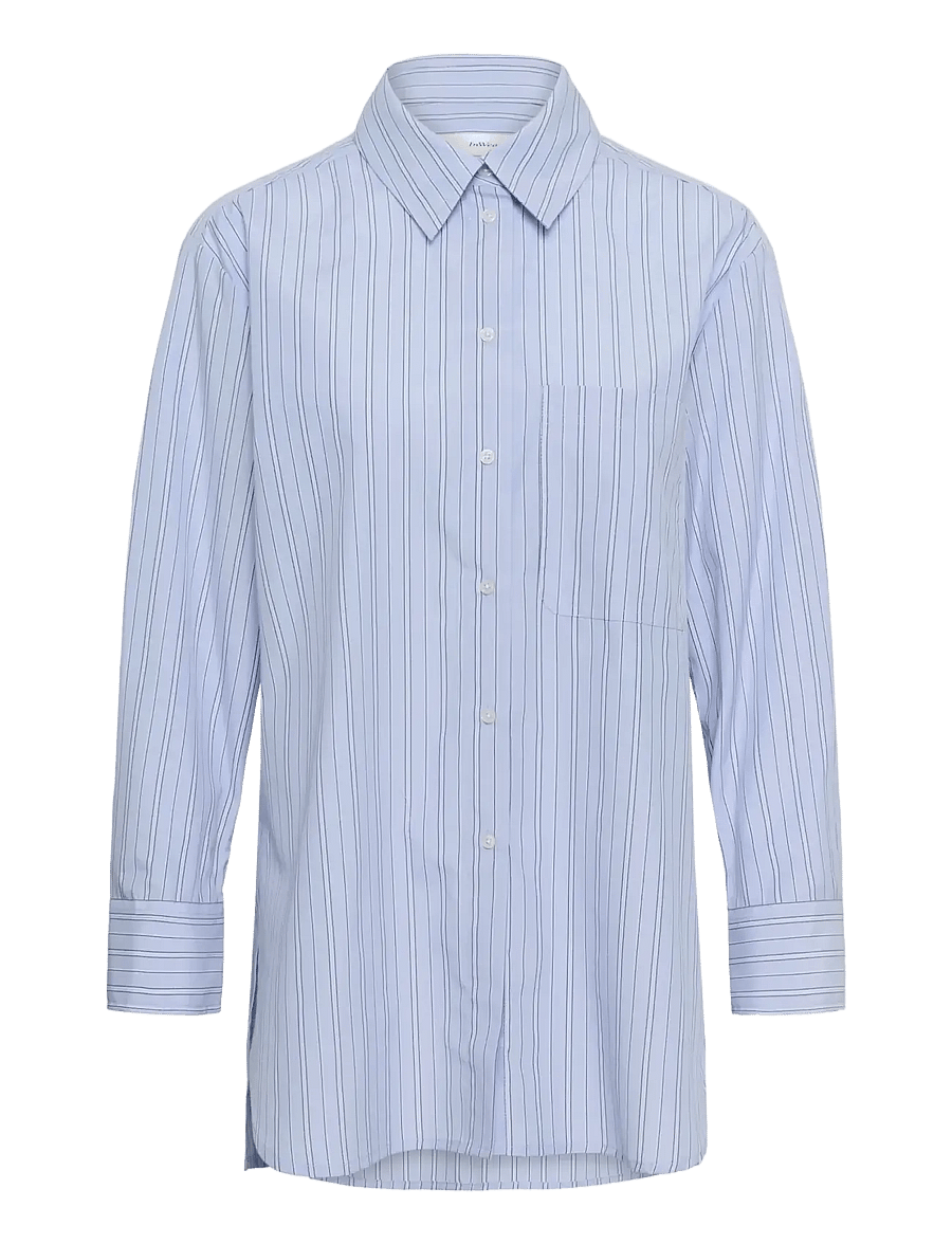 InWear - HALENIW SHIRT - dobby stipe brunnera blue - 1