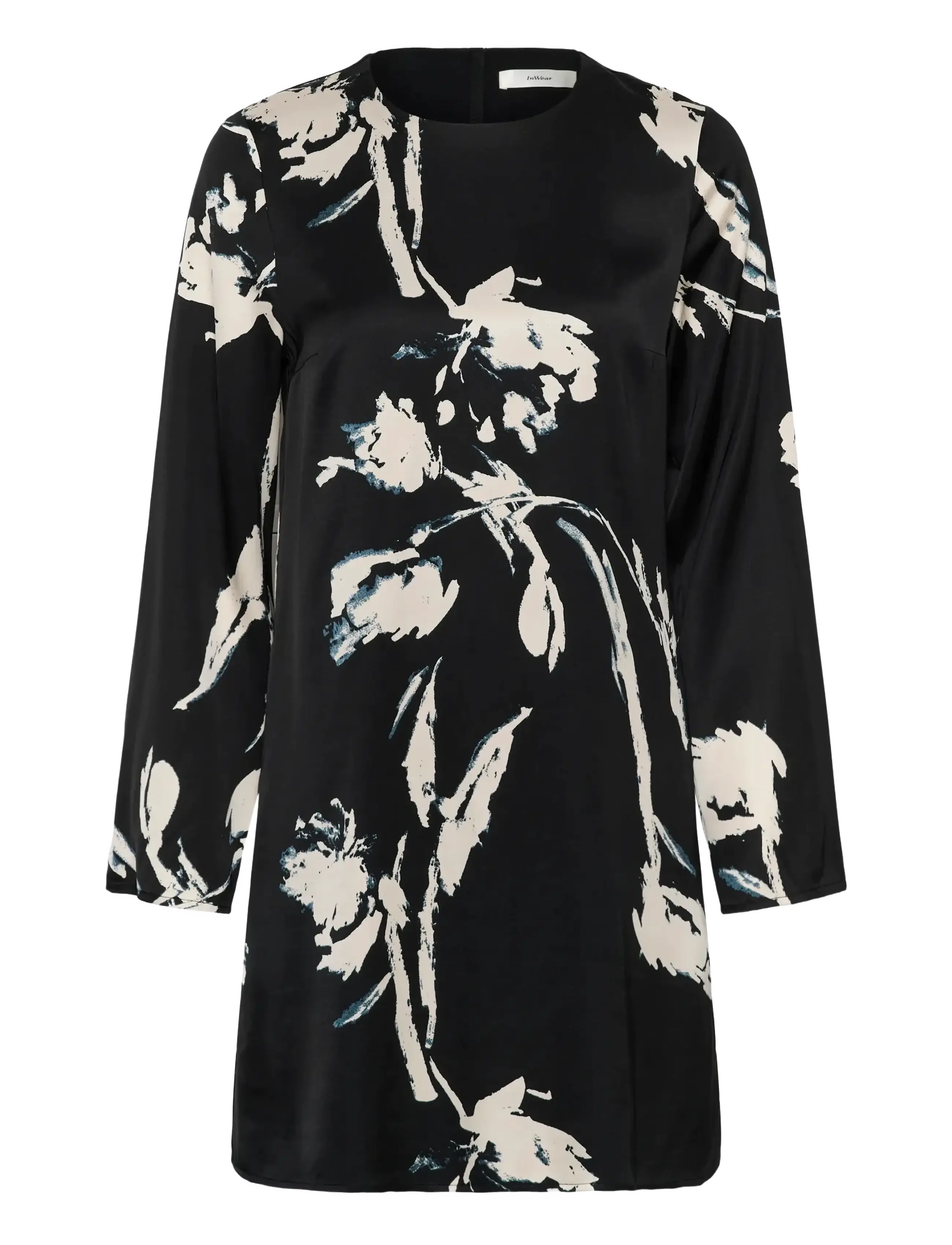 InWear - MEADOWIW SHORT DRESS - kurze kleider - black painted flower - 1