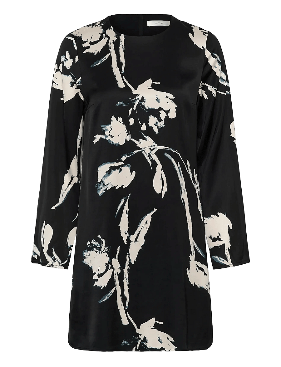 InWear - MEADOWIW SHORT DRESS - kurze kleider - black painted flower - 1