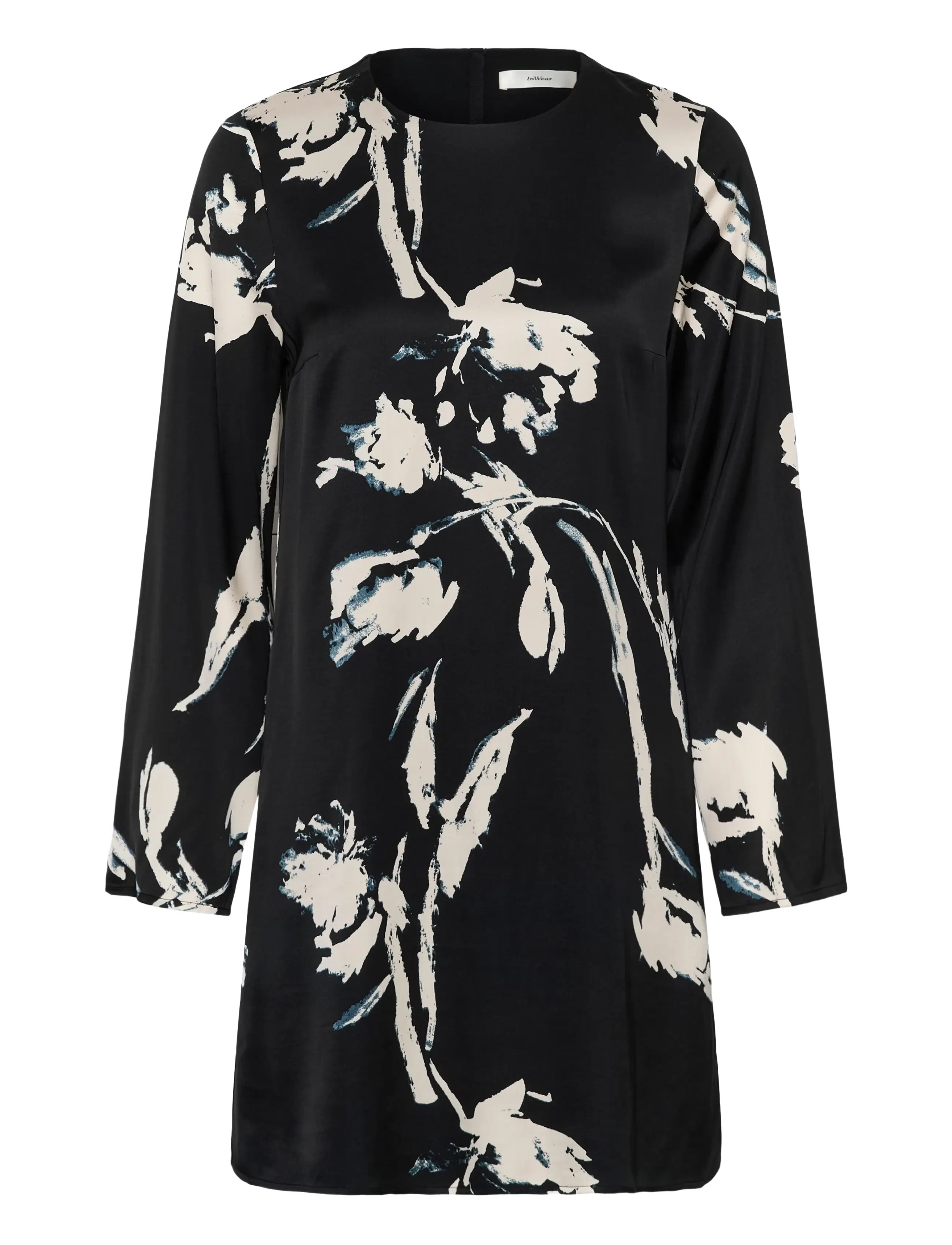 InWear - MEADOWIW SHORT DRESS - kurze kleider - black painted flower - 1