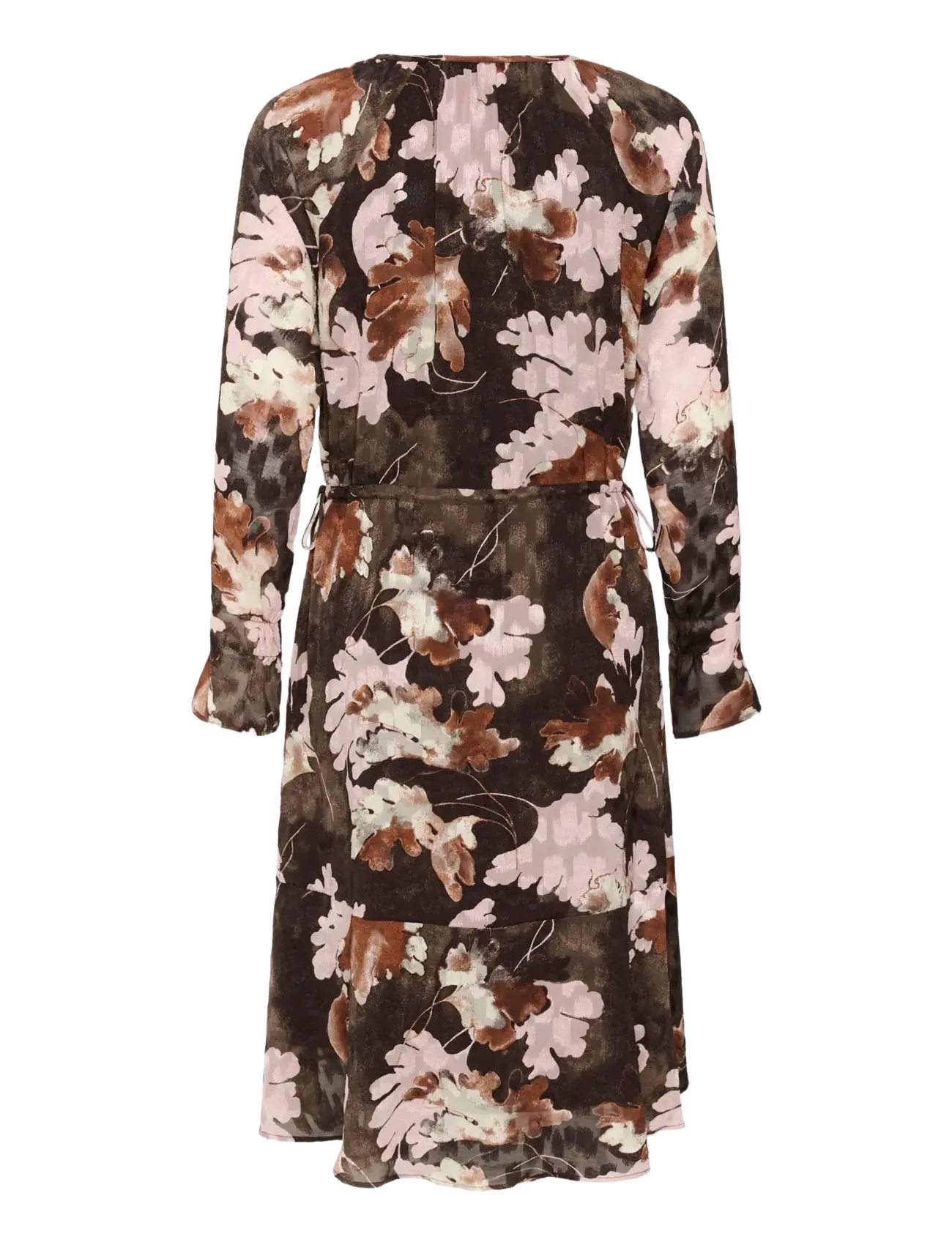 InWear - MASONIW SHORT DRESS - brown w pink fall leaves - 1