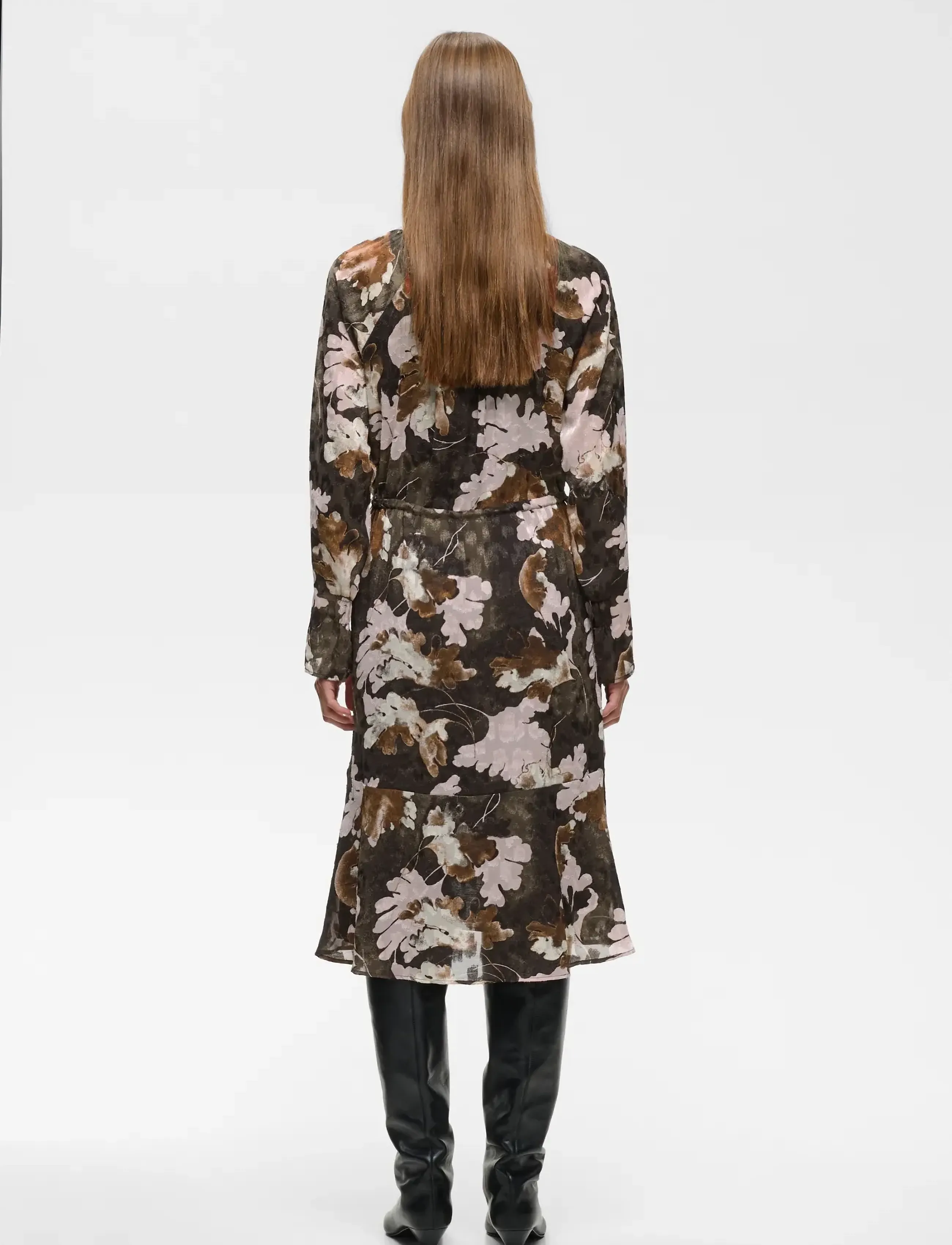 InWear - MASONIW SHORT DRESS - korte kjoler - brown w pink fall leaves - 5