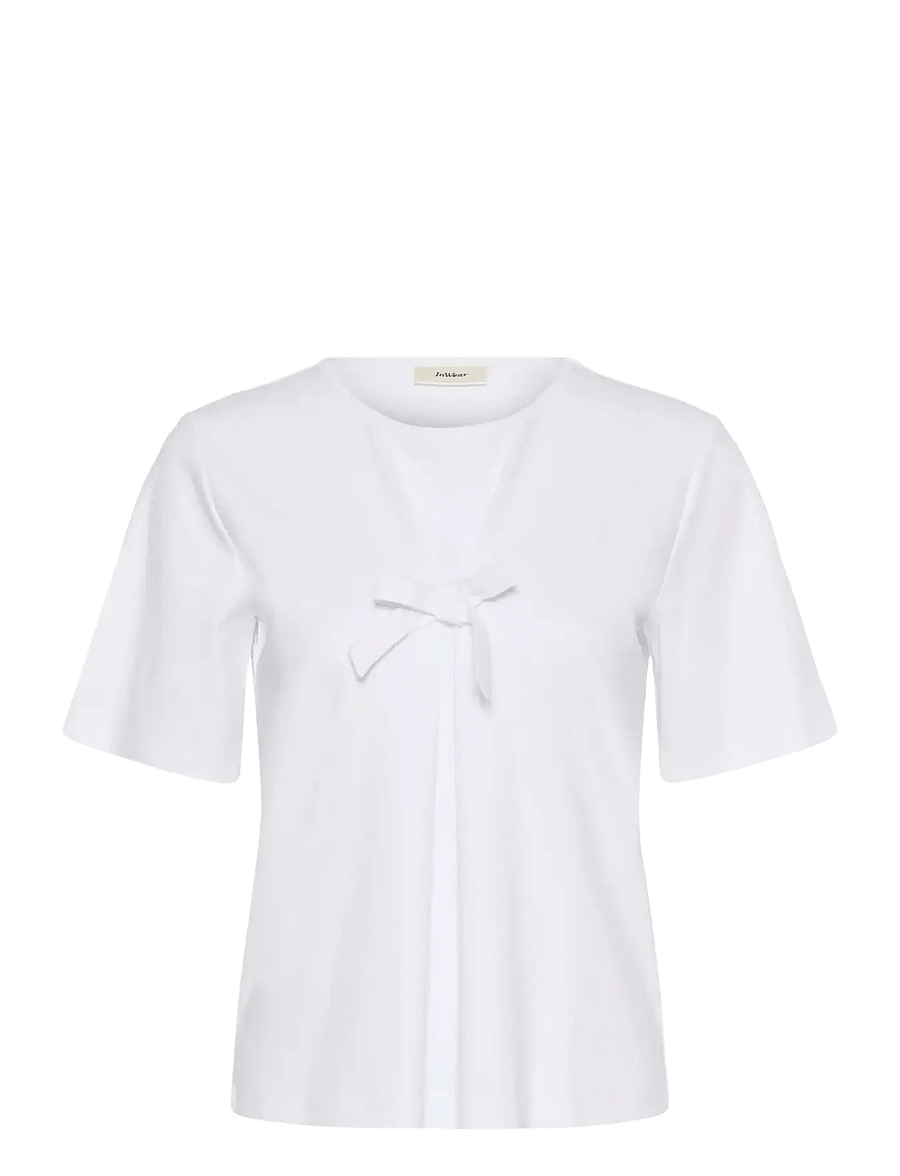 InWear - ALISTONIW BOW TSHIRT - t-shirts - pure white - 1