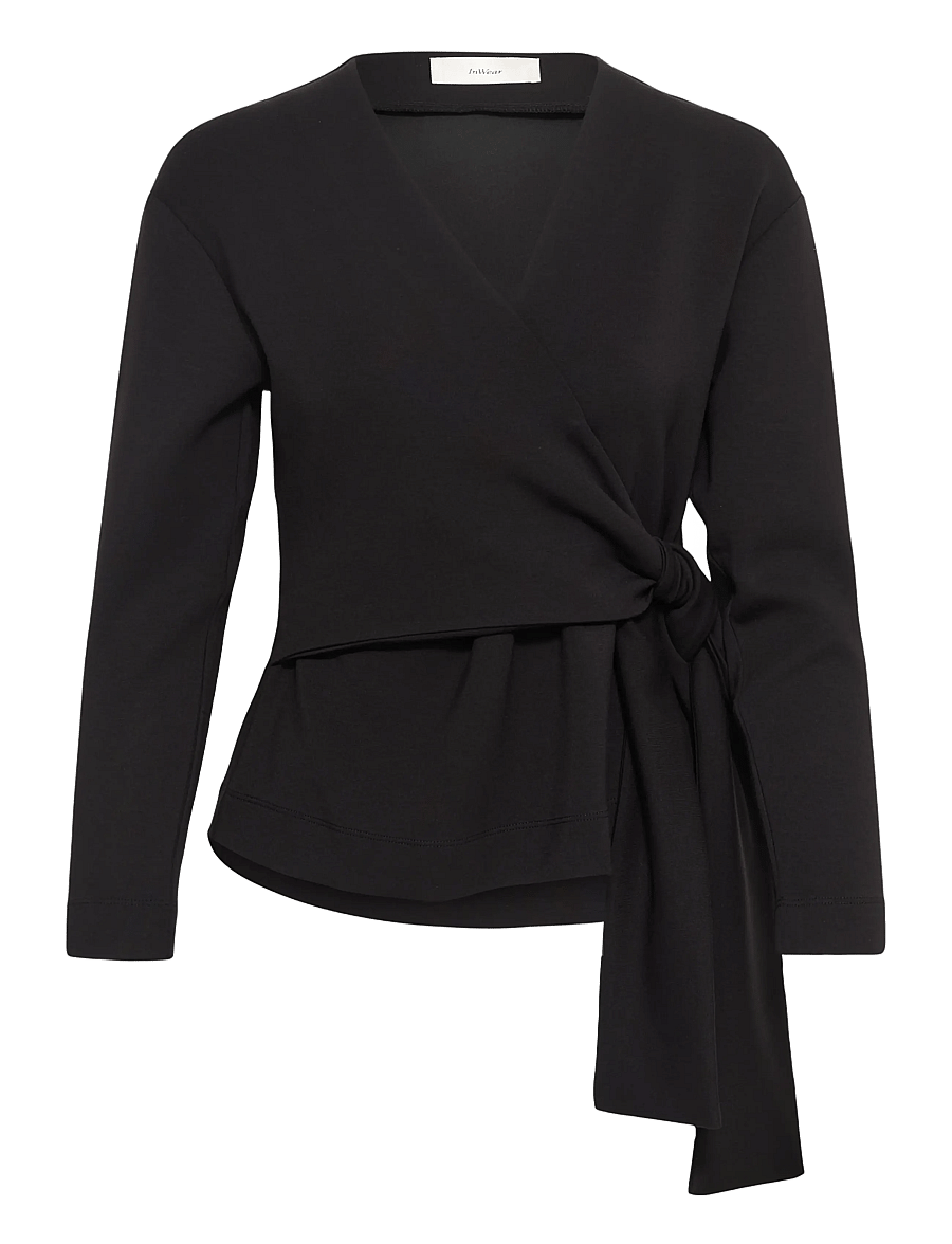 InWear - AGGIEIW VINCENT KNOT BLOUSE - långärmade blusar - black - 1