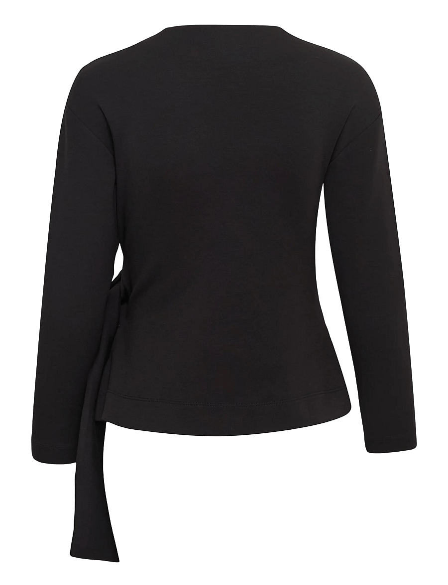 InWear - AGGIEIW VINCENT KNOT BLOUSE - långärmade blusar - black - 2