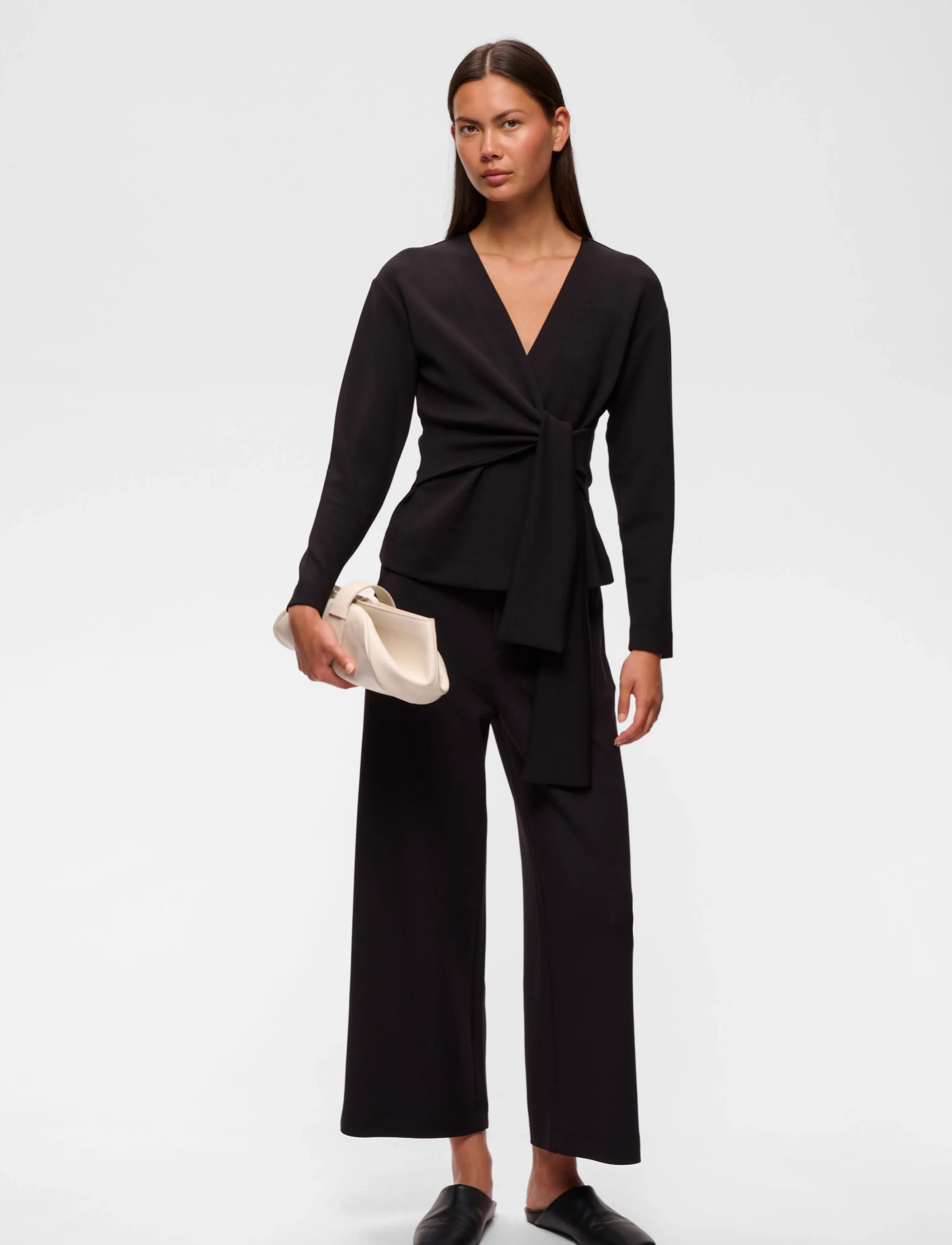 InWear AGGIEIW VINCENT KNOT BLOUSE - InWear - BLACK / black