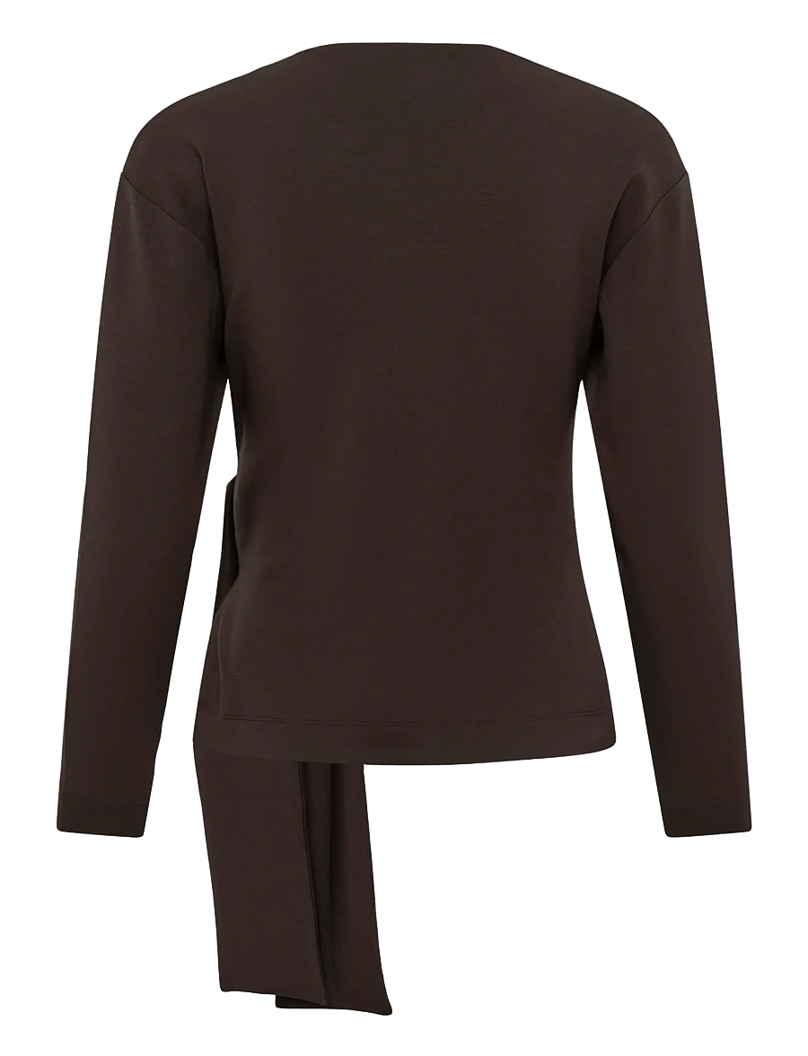 InWear - AGGIEIW VINCENT KNOT BLOUSE - långärmade blusar - chocolate brown - 1