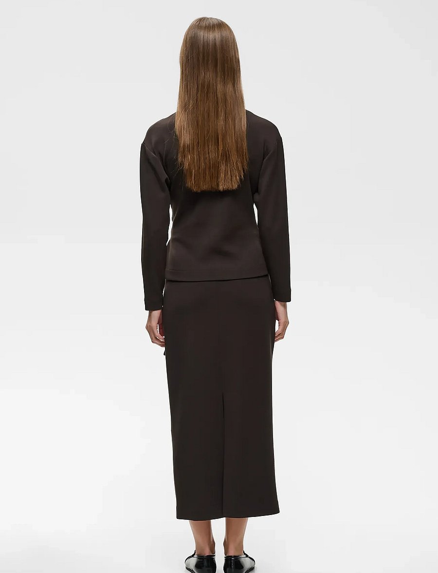 InWear - AGGIEIW VINCENT KNOT BLOUSE - long sleeved blouses - chocolate brown - 5