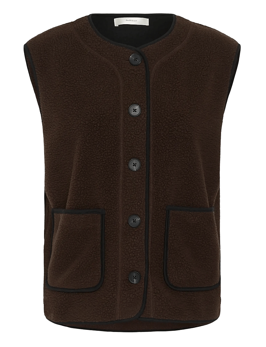 InWear - ABBINAIW WEST - fleece- und teddy-westen - chocolate brown - 0