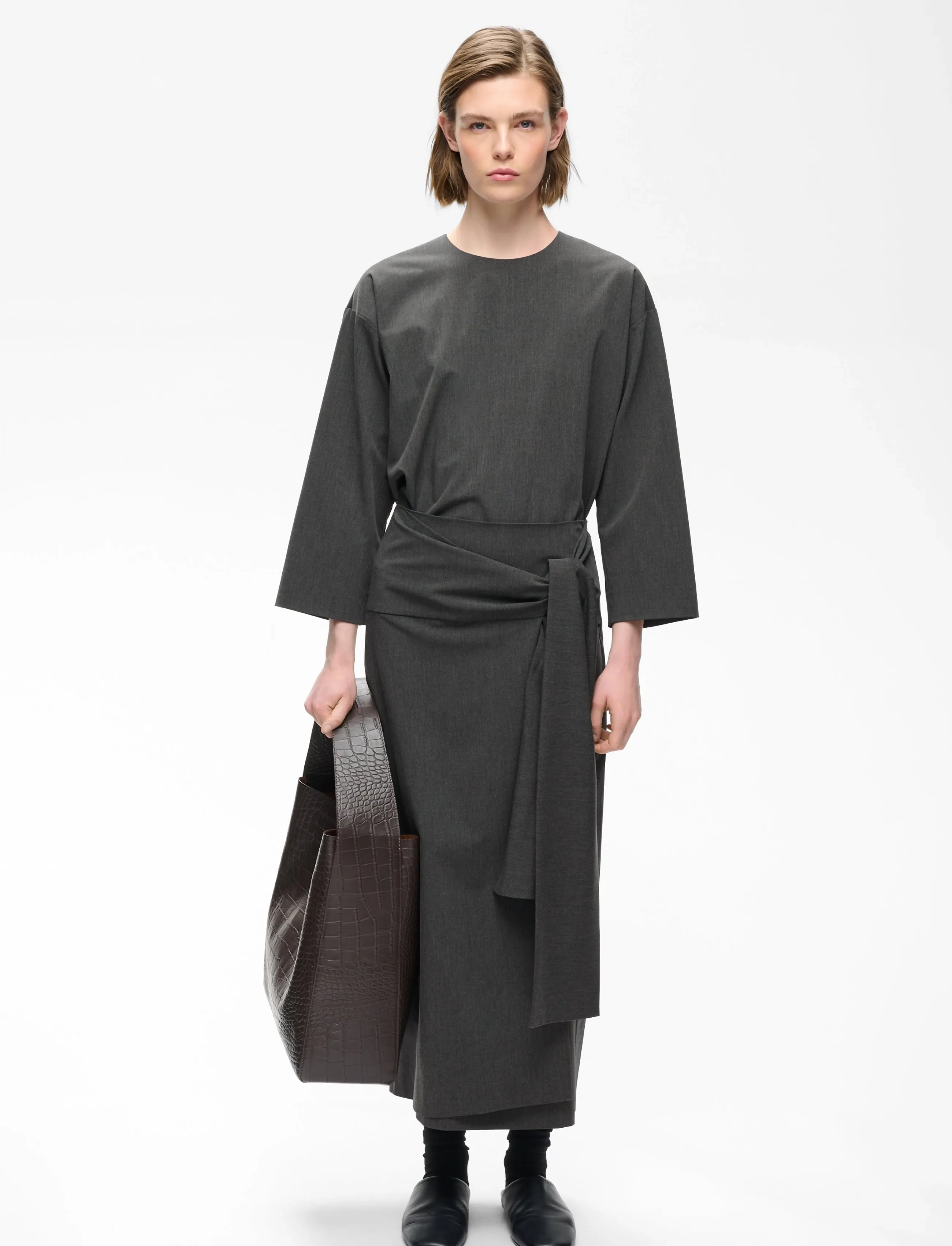 InWear CLEOHIW TOP - Bluser - DARK GREY MELANGE / grey