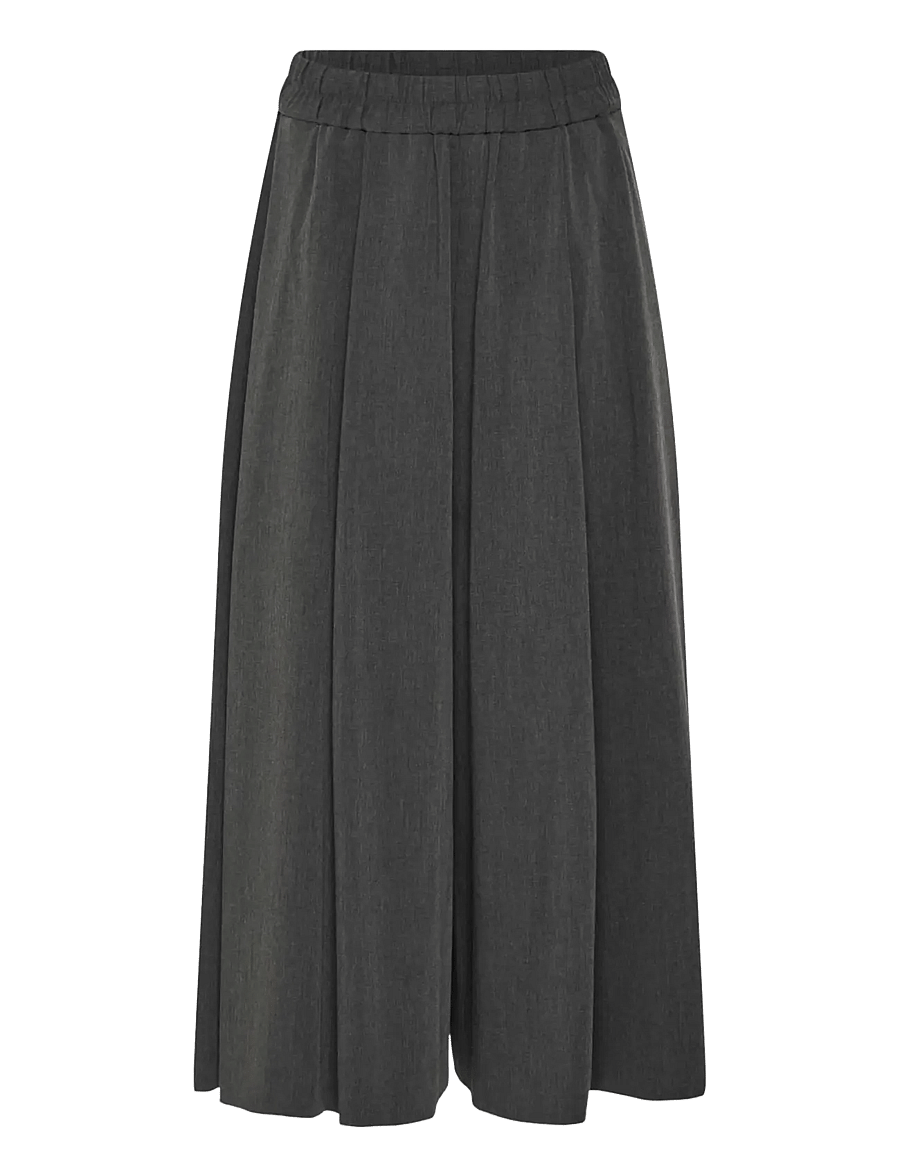 InWear - CLEOHIW SKIRTPANT - hosen mit weitem bein - dark grey melange - 1