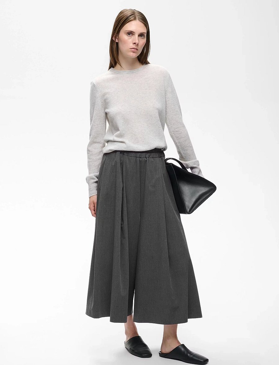 InWear - CLEOHIW SKIRTPANT - vida byxor - dark grey melange - 0
