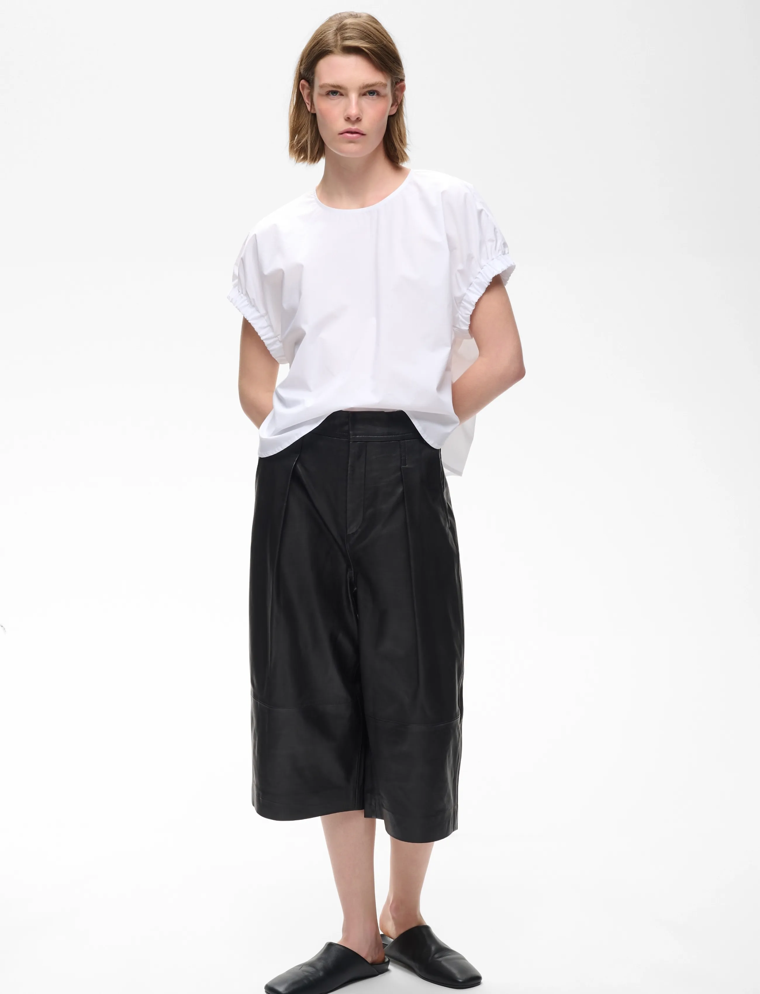 InWear - CELINAHIW CULOTTE PANT - poolpikad püksid - black - 3