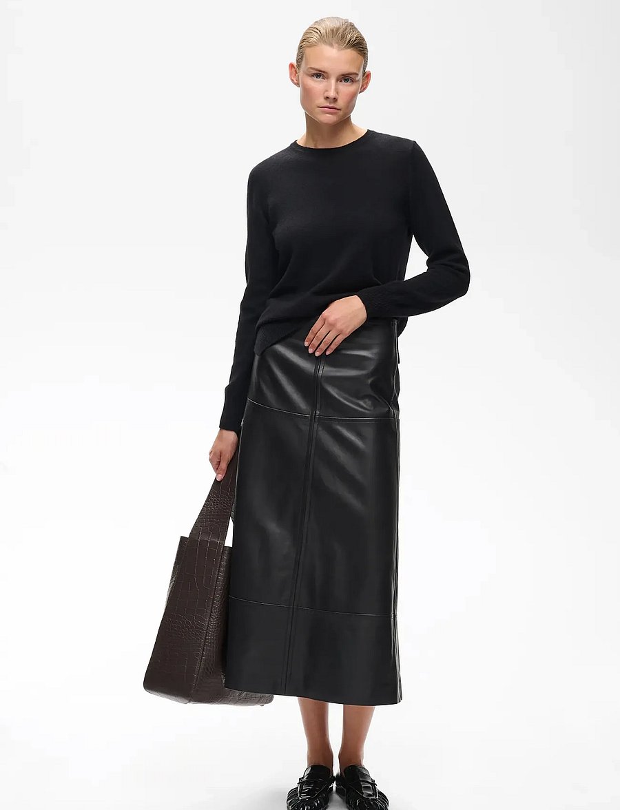 InWear - CELINAHIW SKIRT - leather skirts - black - 0