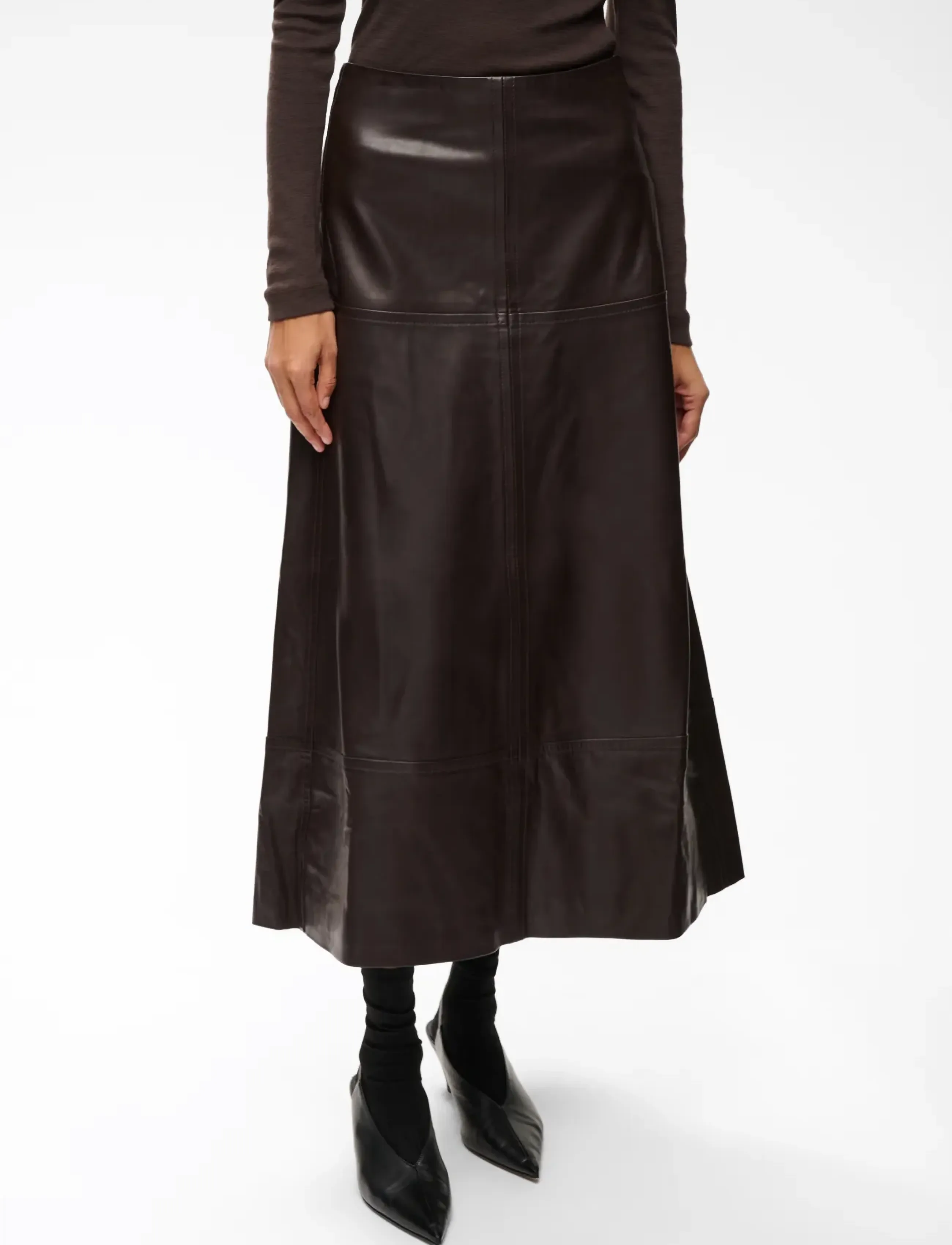 InWear - CELINAHIW SKIRT - lederröcke - chocolate brown - 3