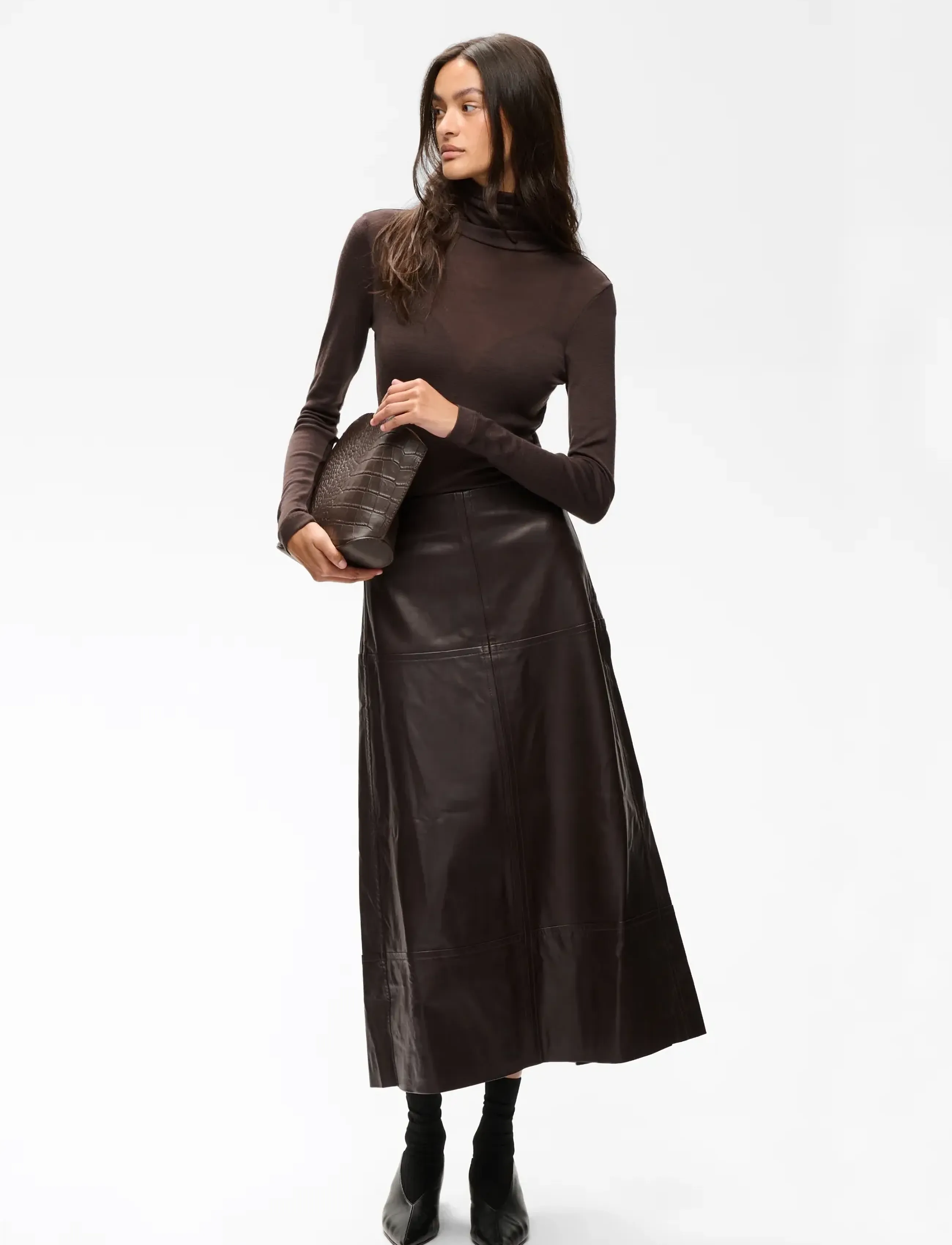 InWear - CELINAHIW SKIRT - lederröcke - chocolate brown - 4