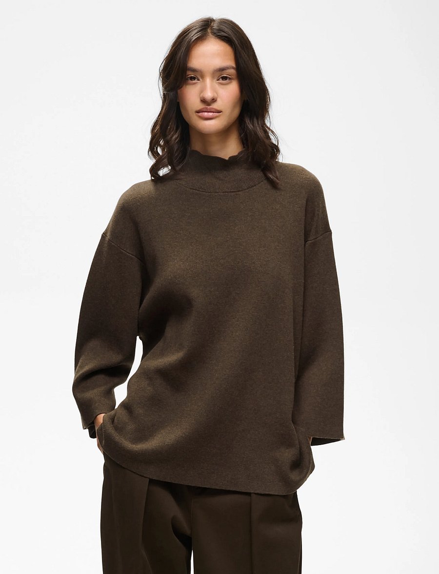 InWear - TILDAIW HIGHNECK - pullover - chocolate torte melange - 2