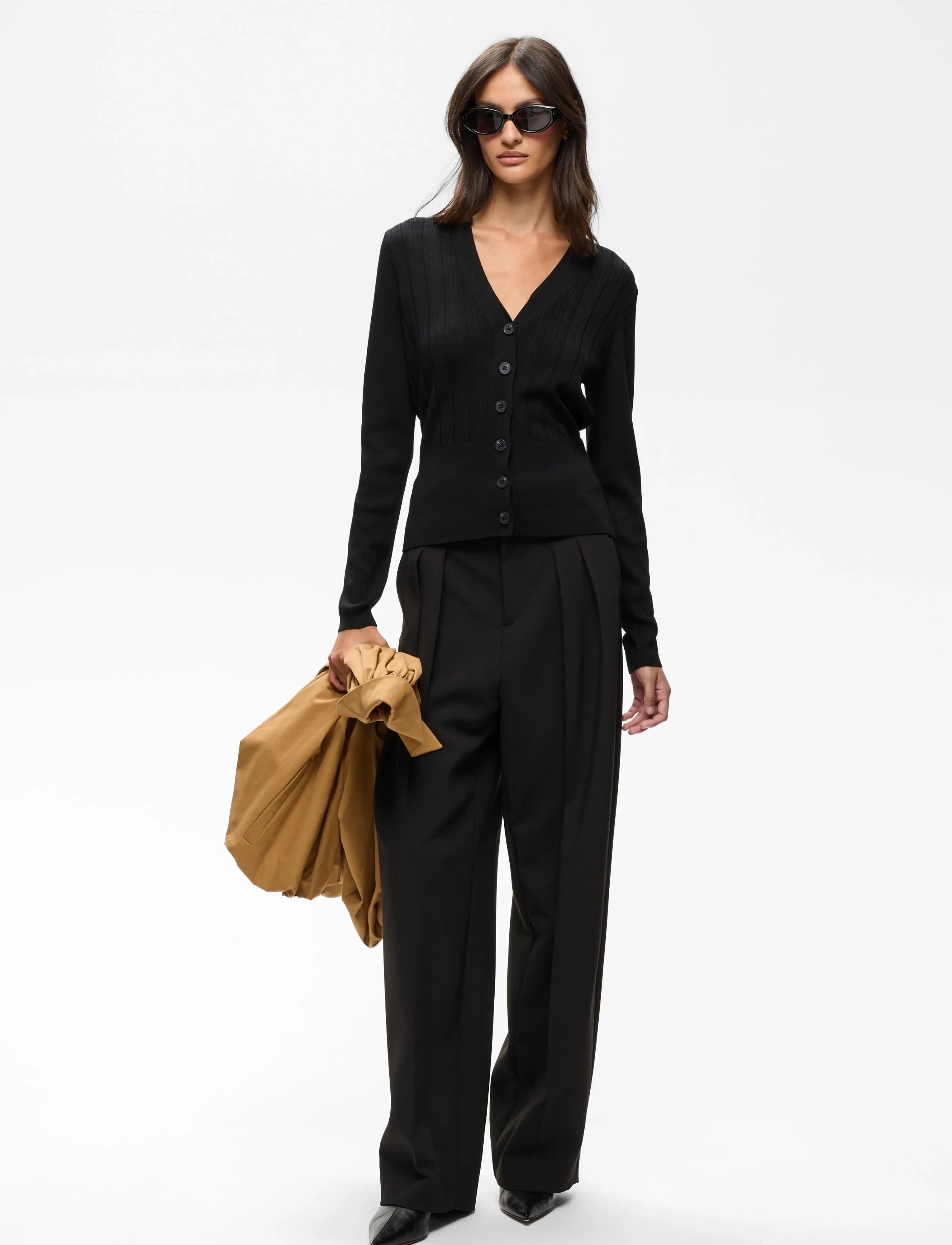 InWear Trisheiw Cardigan, L, Black, Strik > Cardigans, Dame