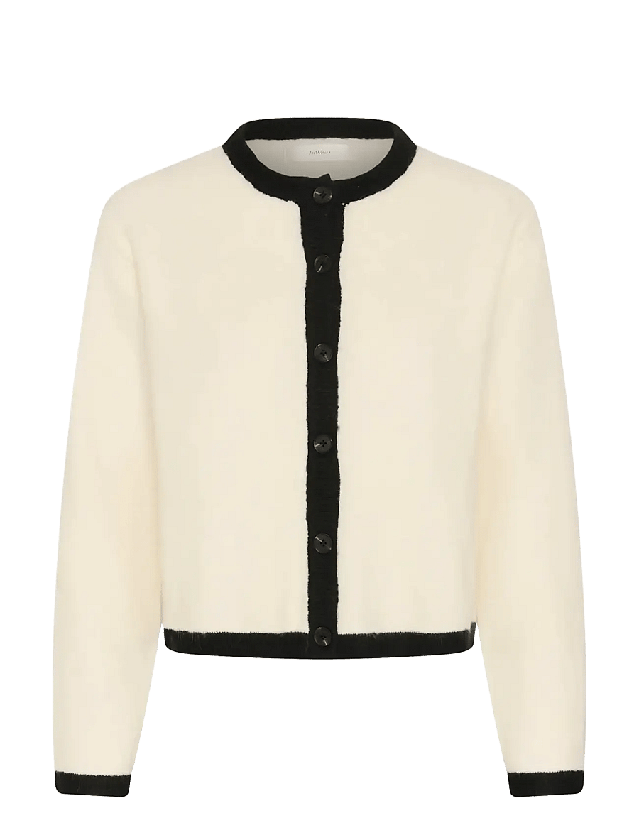 InWear - GUNAIW CLASSIC CARDIGAN - pearled ivory melange - 1