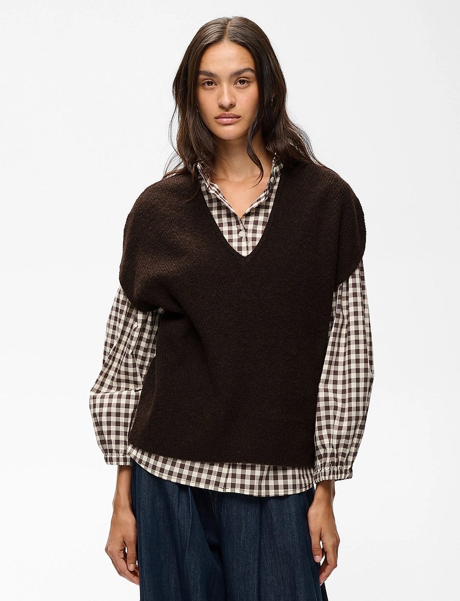 InWear - GUNAIW TOP - stickade tröjor - chocolate brown melange - 4